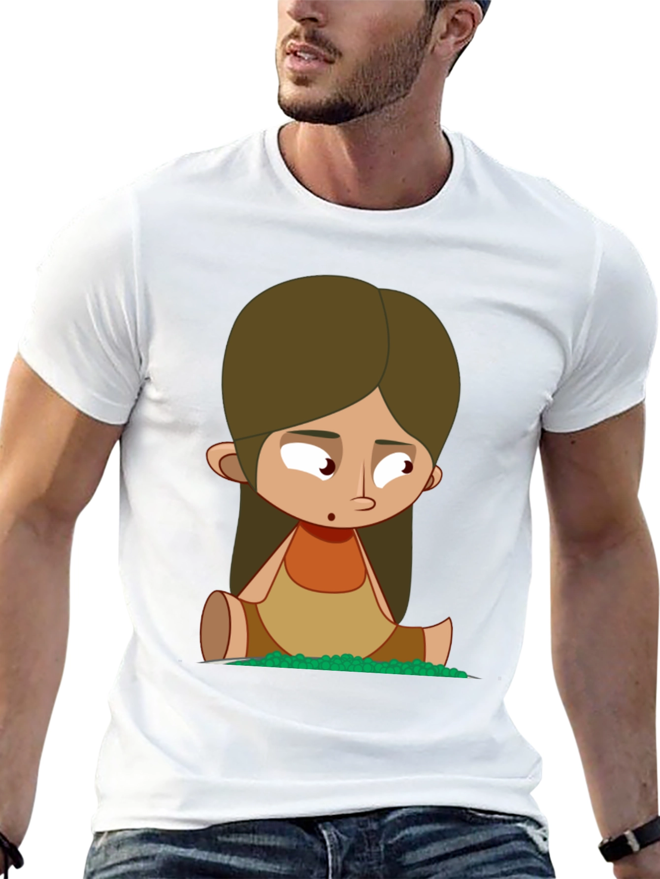 Cartoon Character Black T-Shirt
