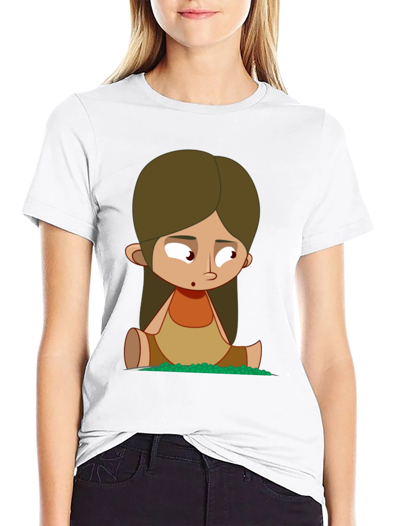 Cartoon Character Black T-Shirt