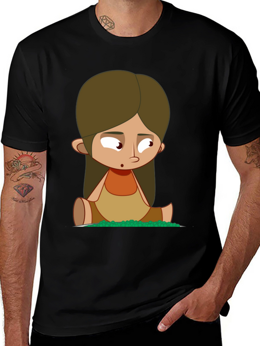 Cartoon Character Black T-Shirt