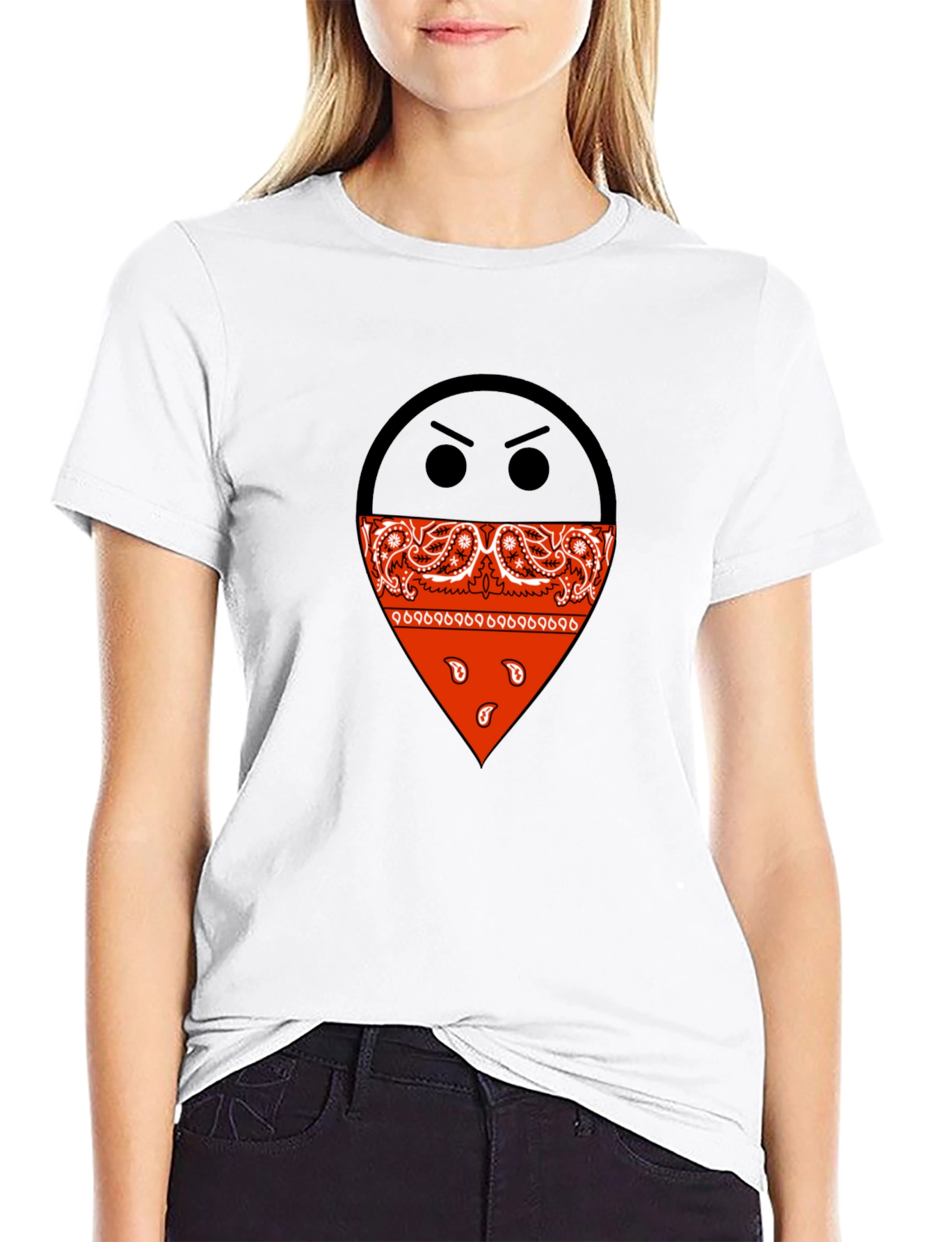 Bandana Emoji Black T-Shirt