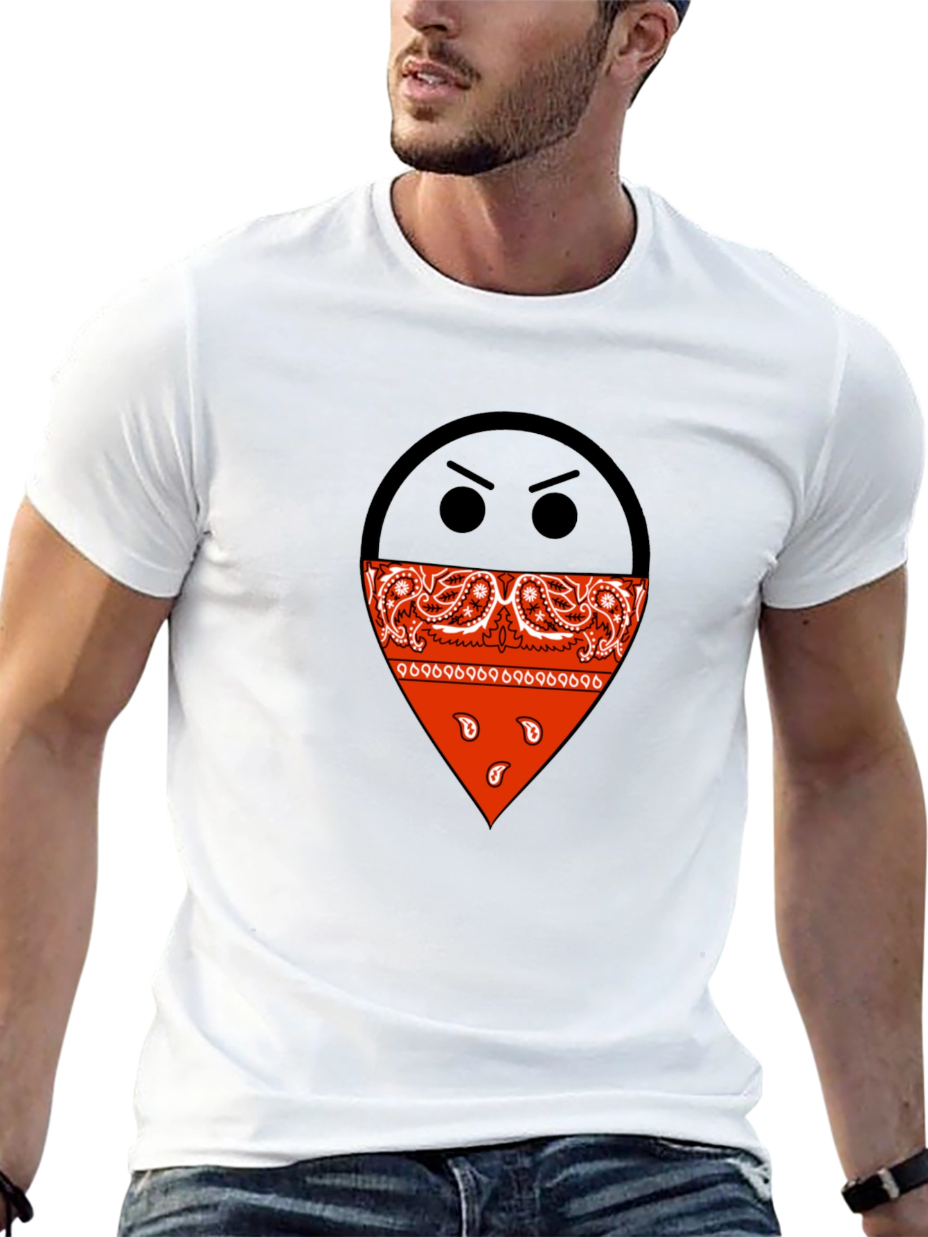 Bandana Emoji Black T-Shirt
