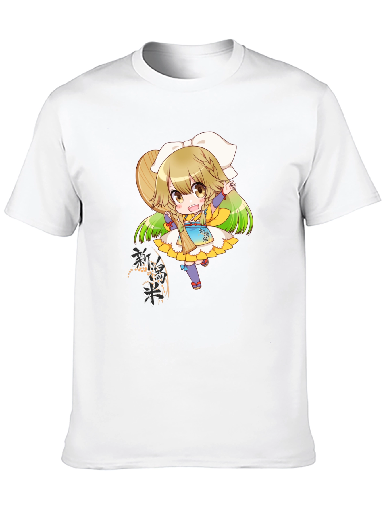 Anime Girl Graphic Tee - Black