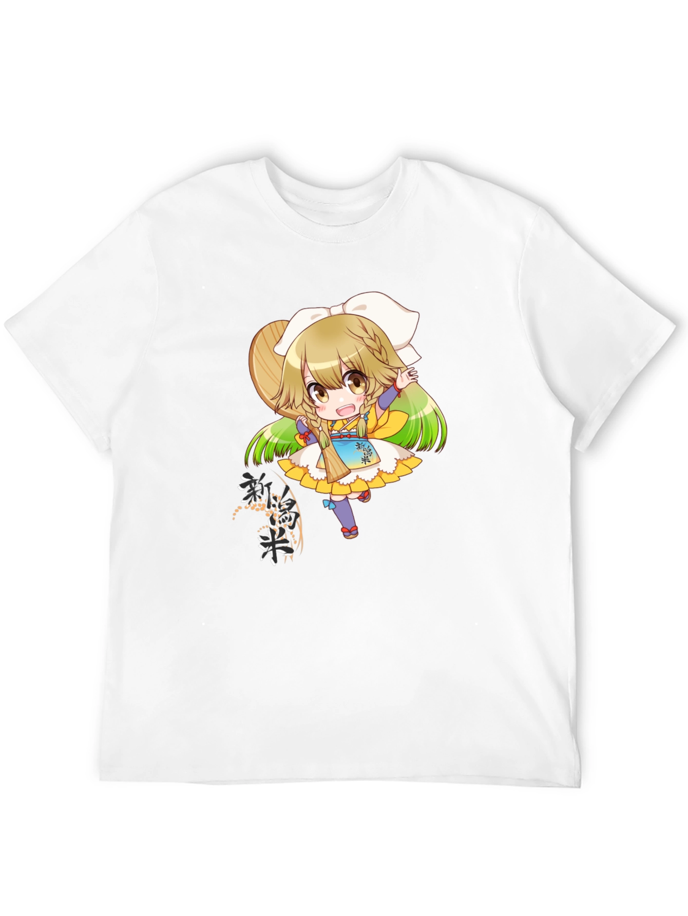 Anime Girl Graphic Tee - Black