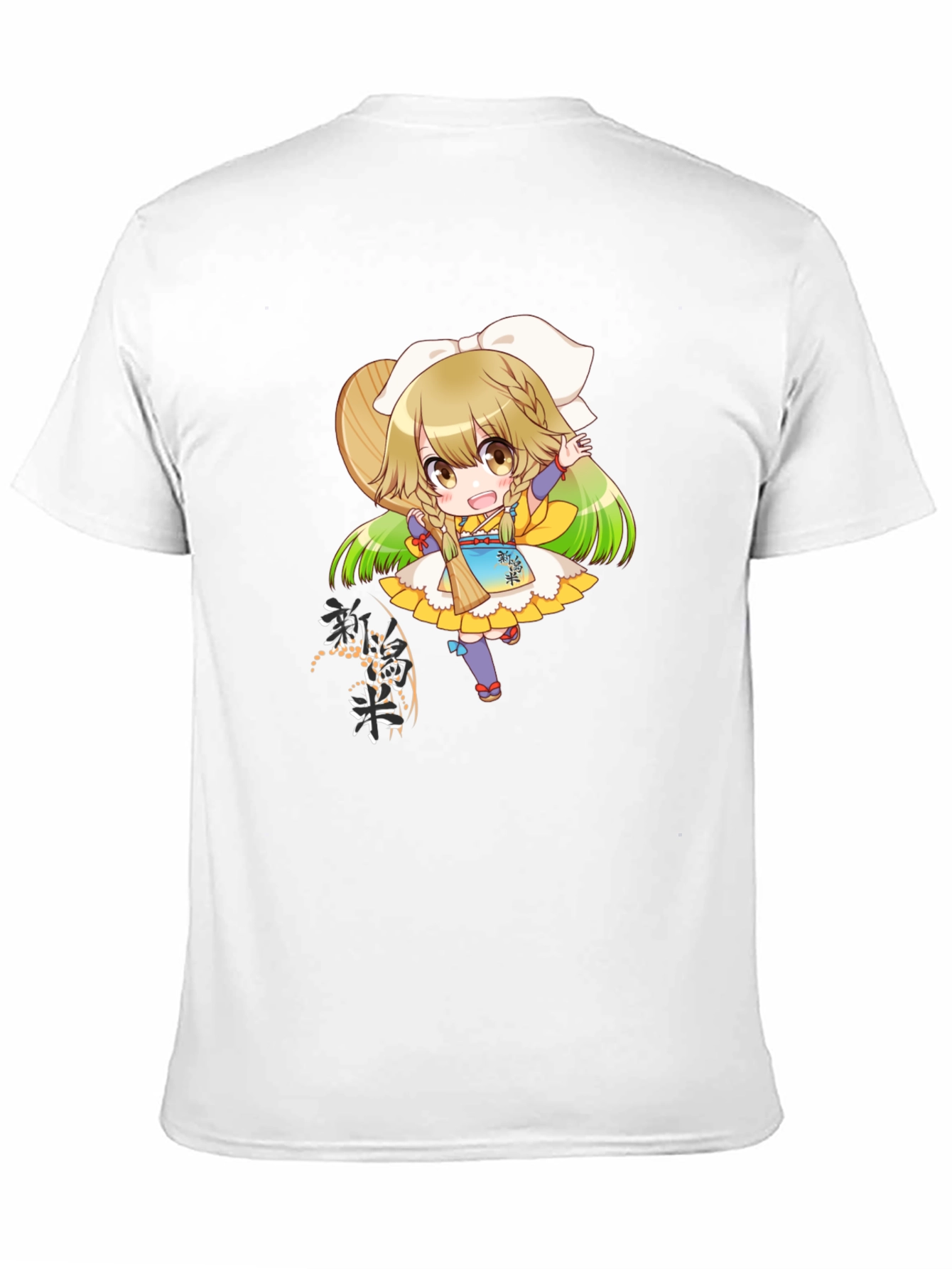 Anime Girl Graphic Tee - Black