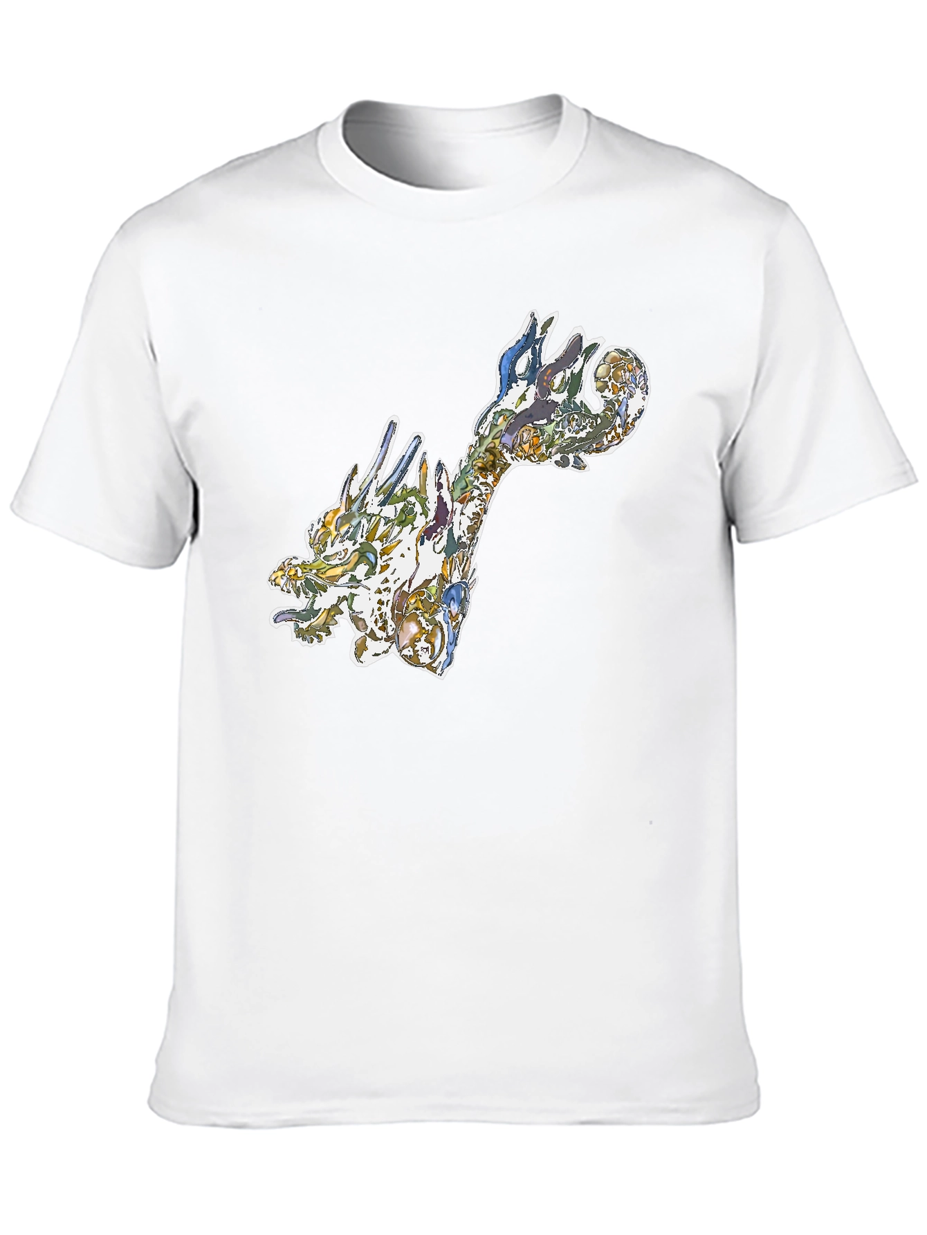 Dragon Art Graphic Tee - Black