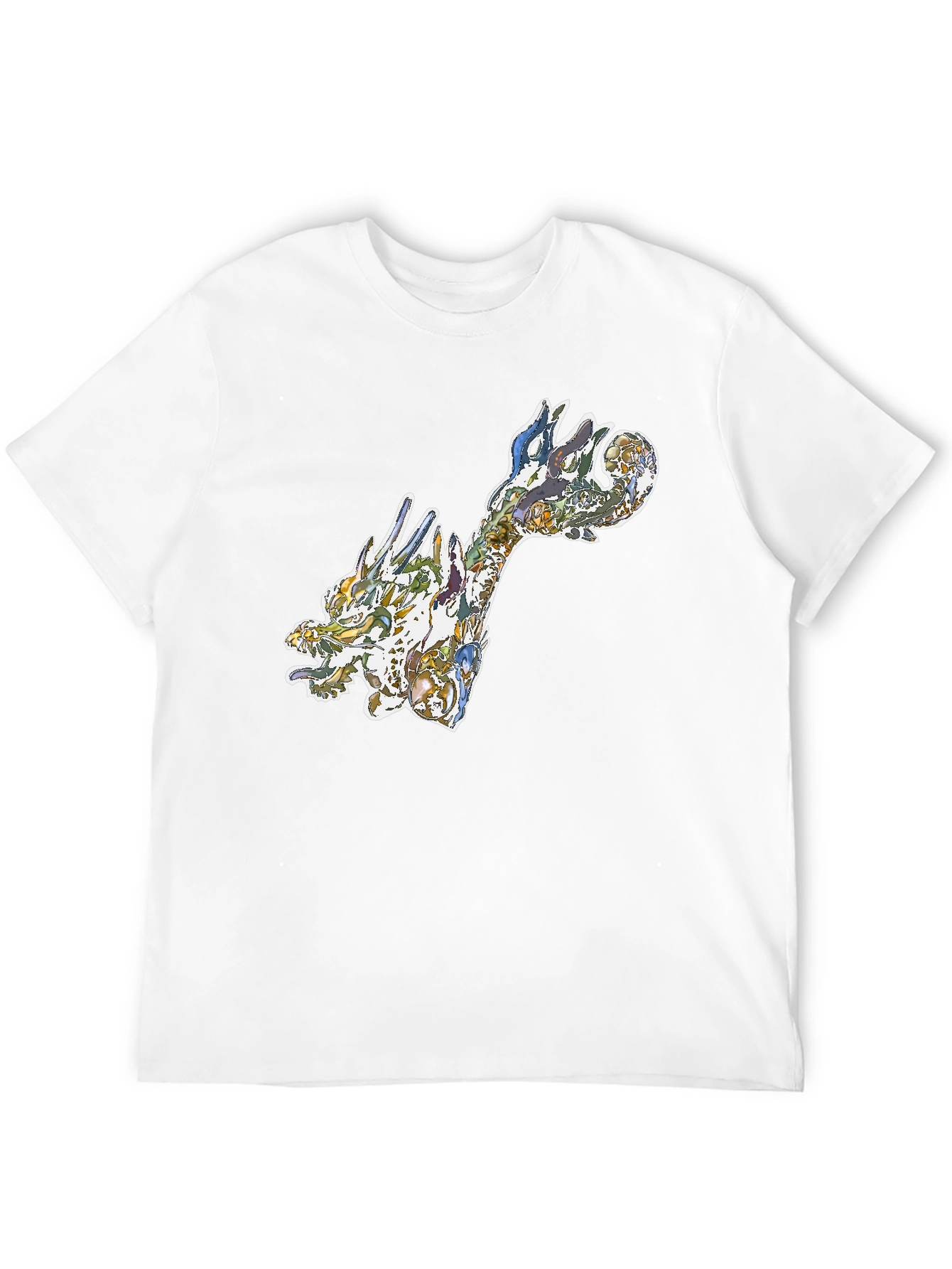 Dragon Art Graphic Tee - Black