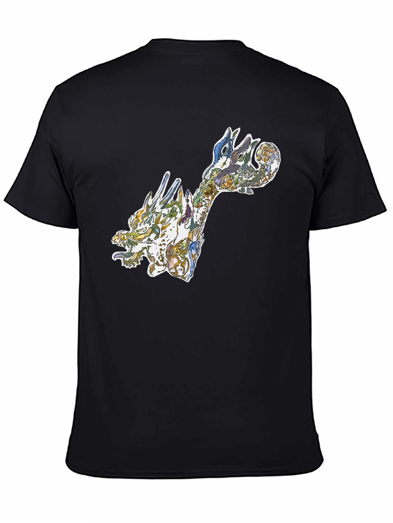 Dragon Art Graphic Tee - Black