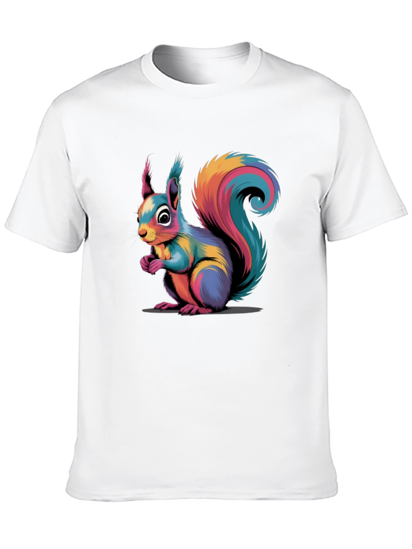 Vibrant Squirrel Graphic Tee - Stylish Animal Print Shirt