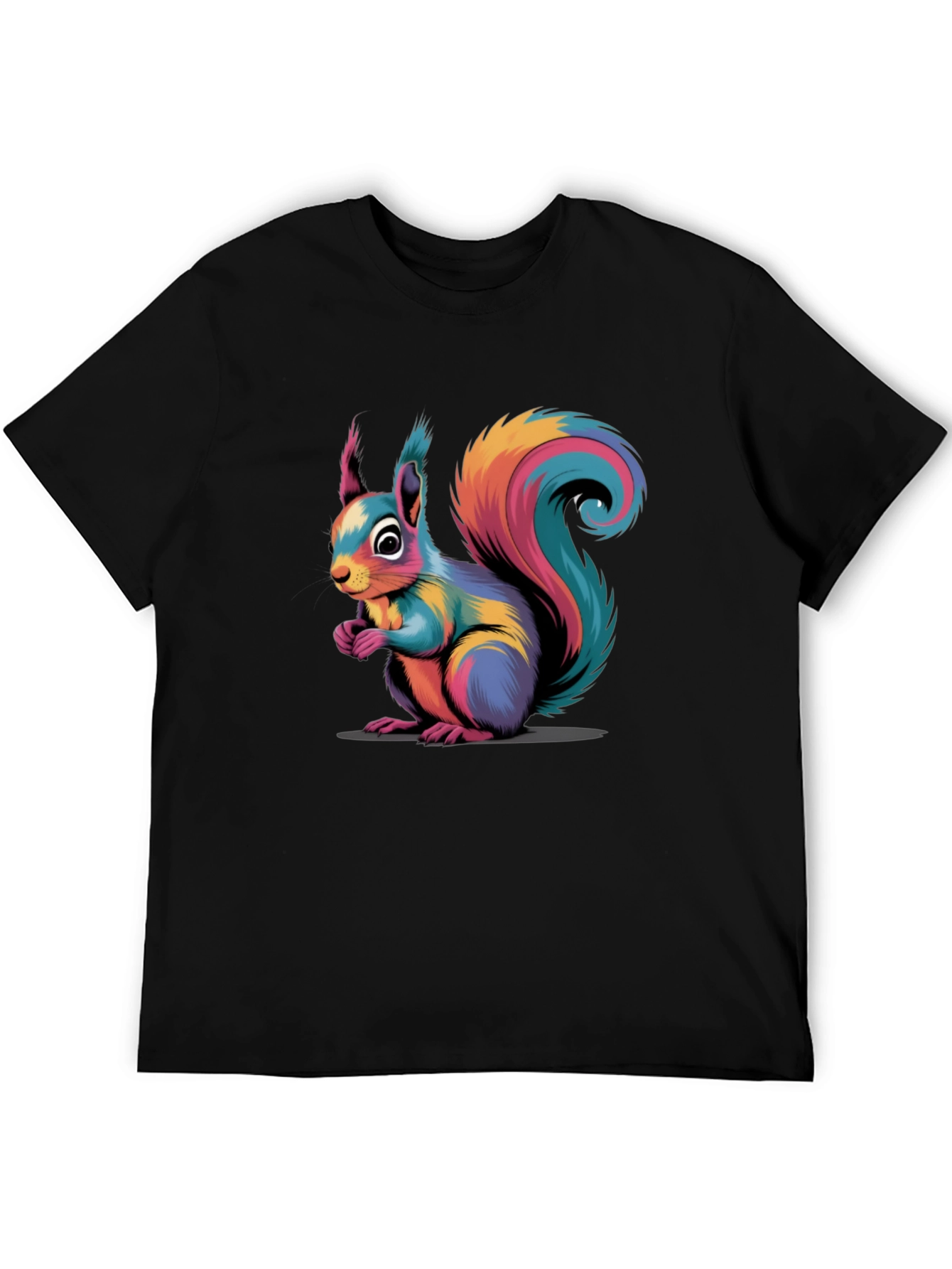 Vibrant Squirrel Graphic Tee - Stylish Animal Print Shirt