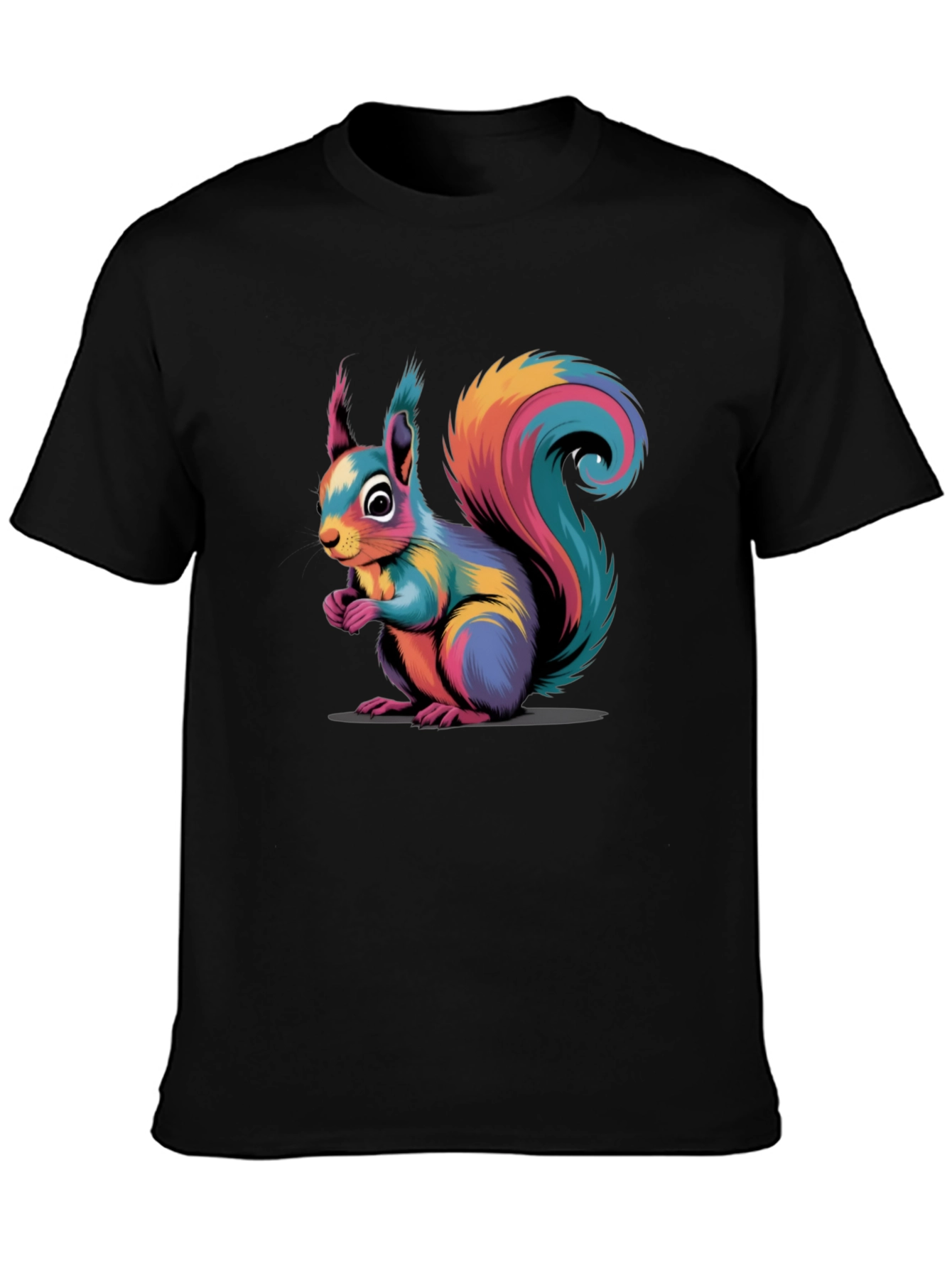 Vibrant Squirrel Graphic Tee - Stylish Animal Print Shirt