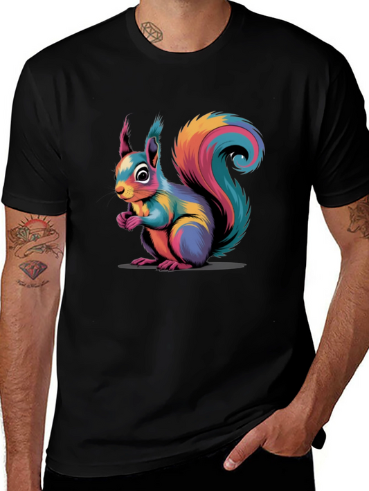 Vibrant Squirrel Graphic Tee - Stylish Animal Print Shirt