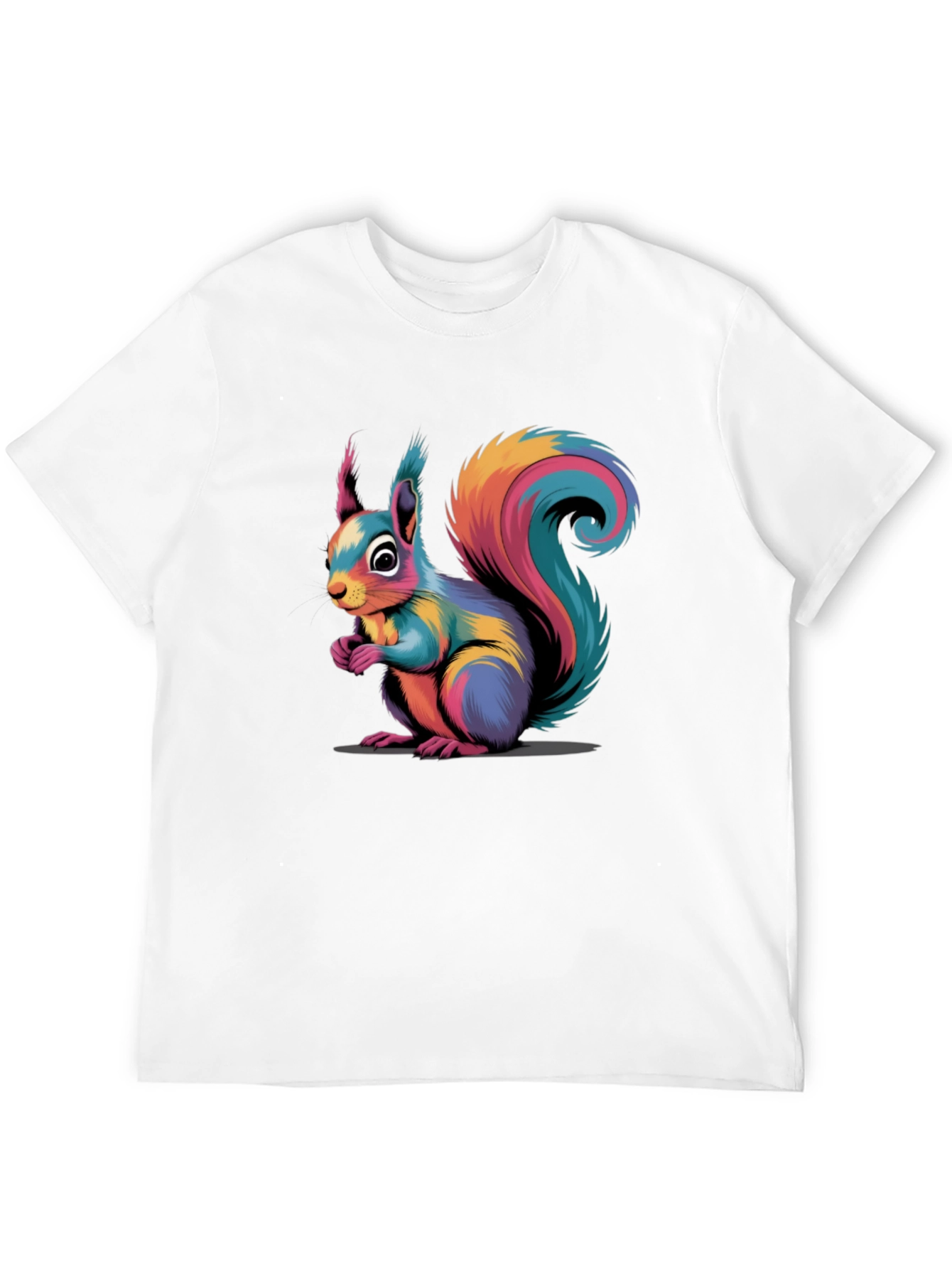 Vibrant Squirrel Graphic Tee - Stylish Animal Print Shirt