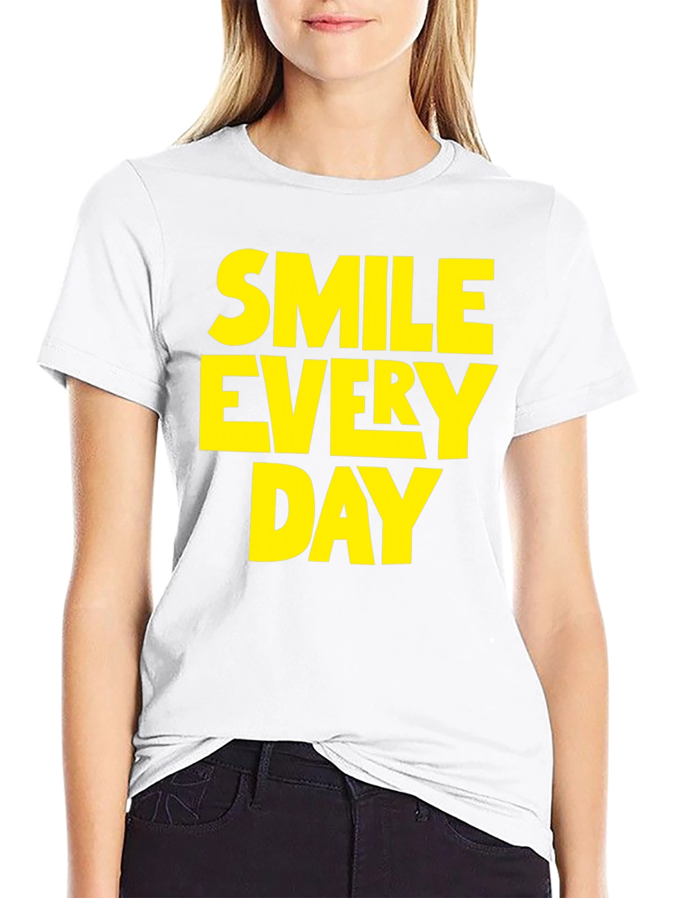 Smile Everyday Graphic Tee - Black