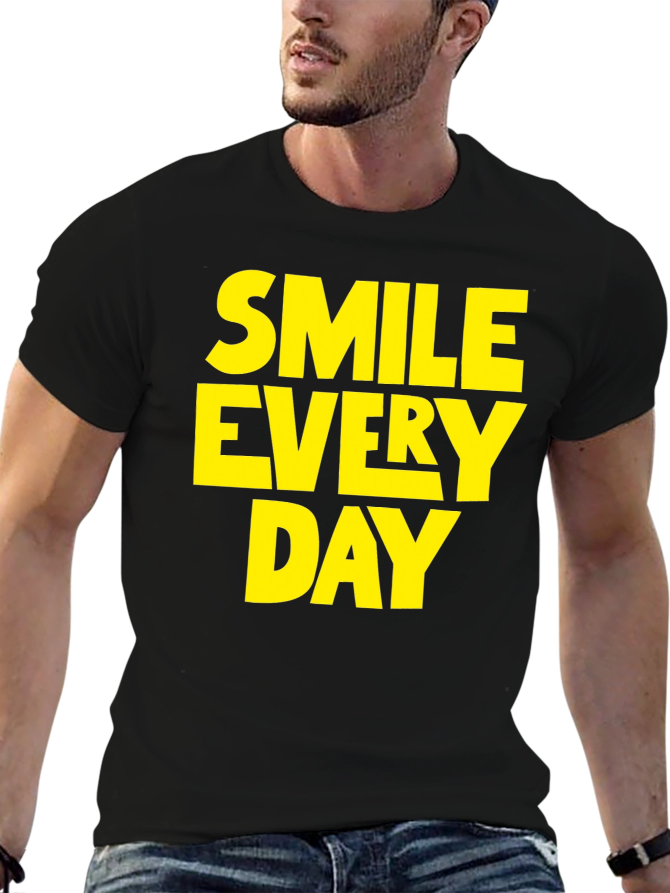 Smile Everyday Graphic Tee - Black