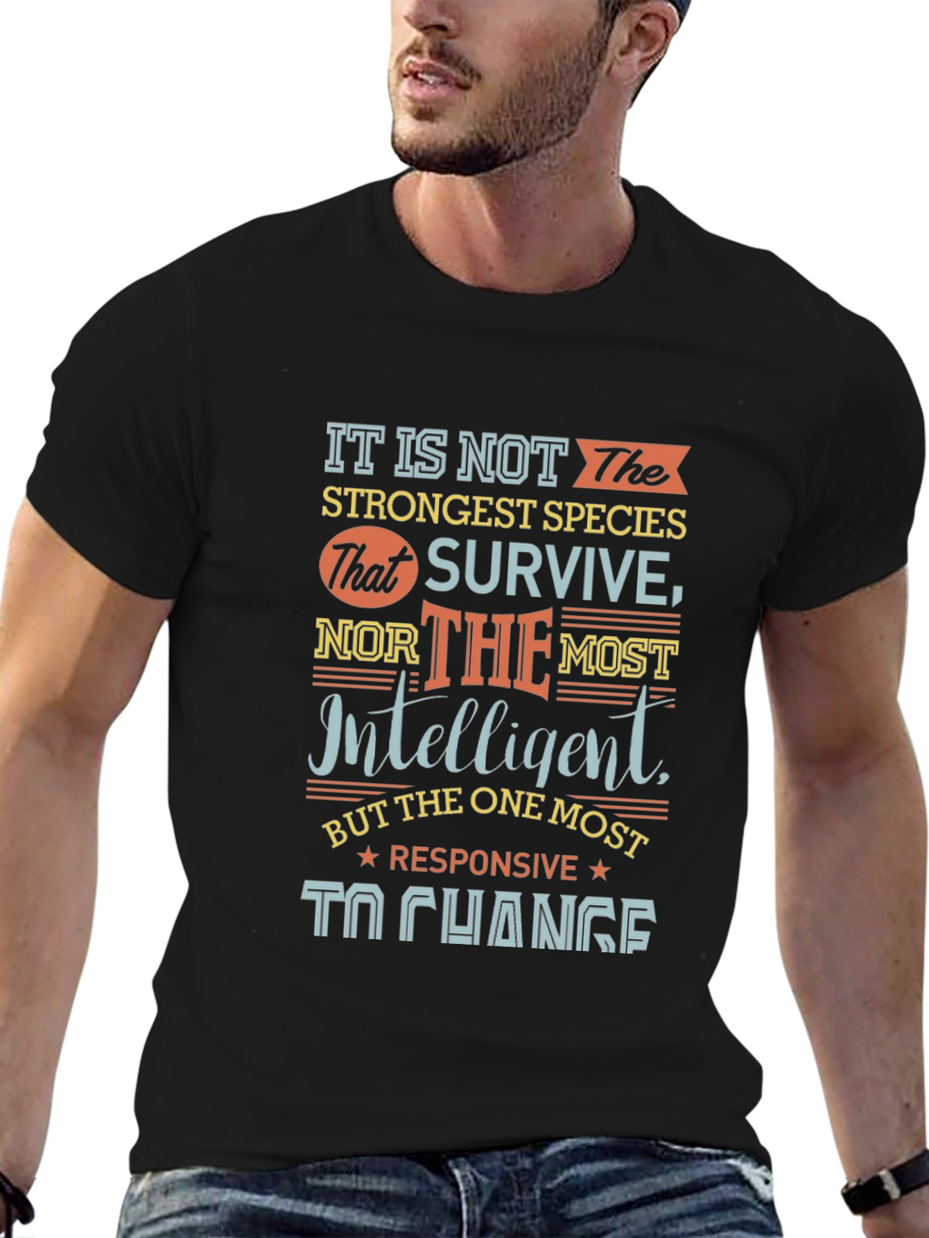 Motivational T-Shirt - Adapt to Change
