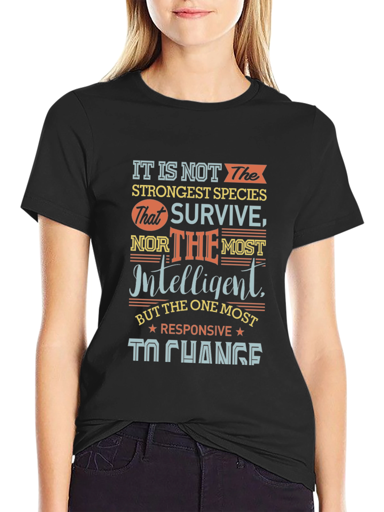 Motivational T-Shirt - Adapt to Change