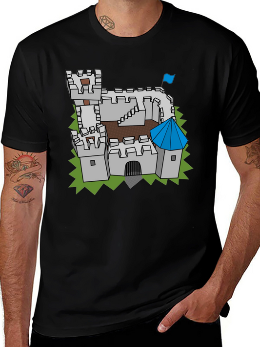 Castle Graphic Tee - Medieval Fortress Design