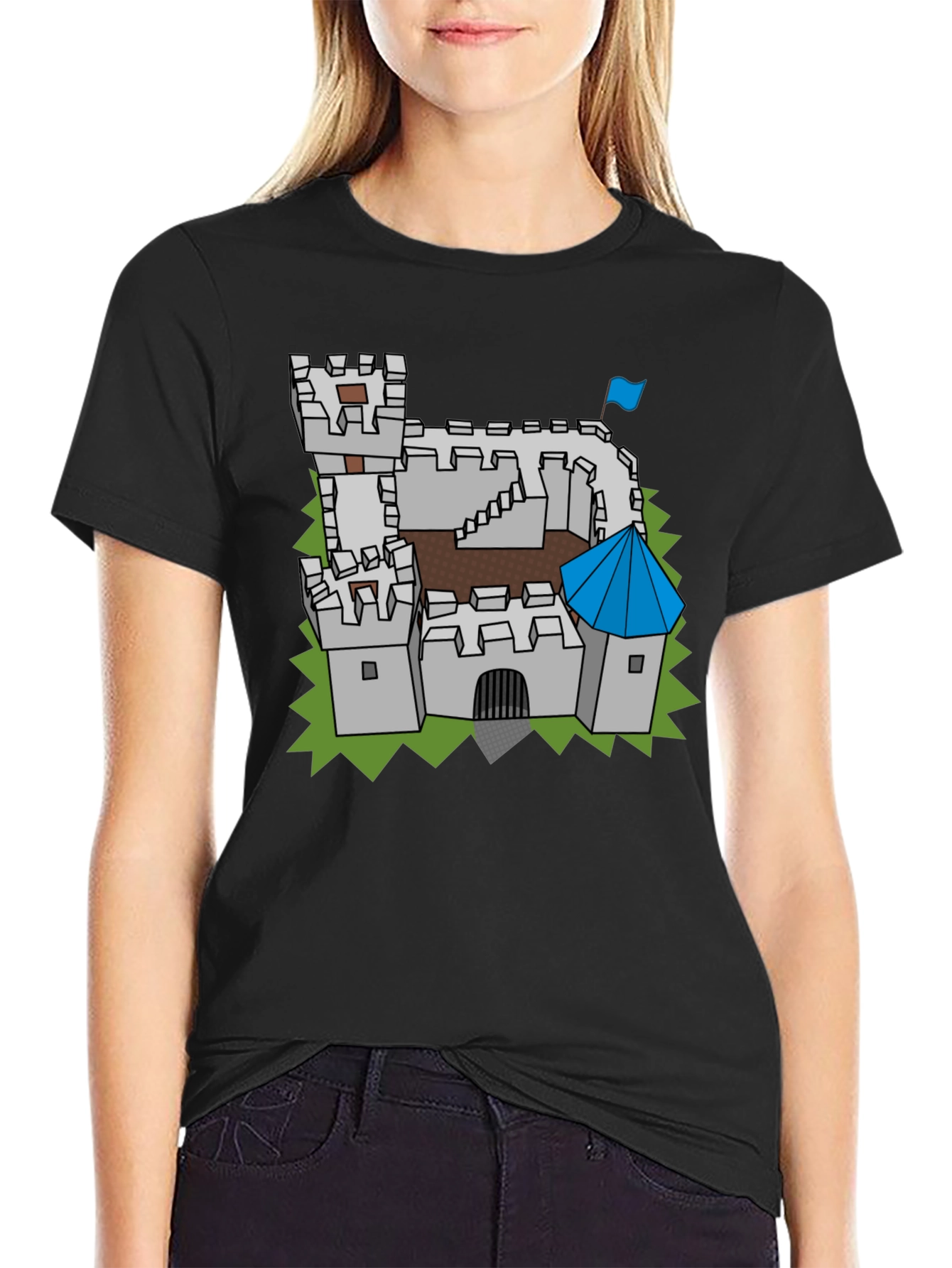 Castle Graphic Tee - Medieval Fortress Design