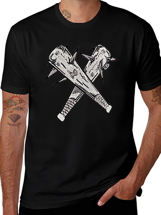 Spiked Club Graphic Black T-Shirt