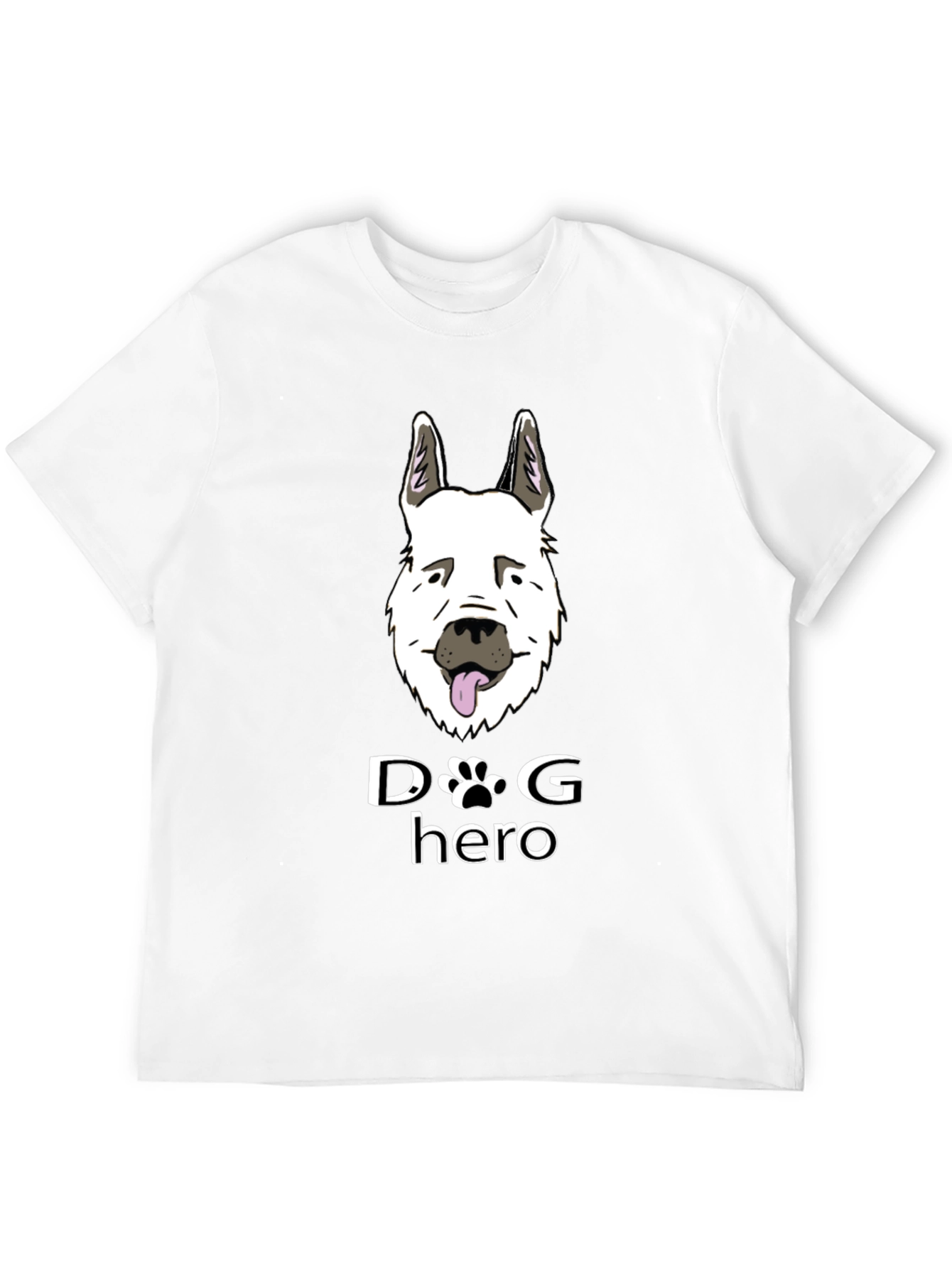 Dog Hero Graphic T-Shirt - Black Cotton Tee