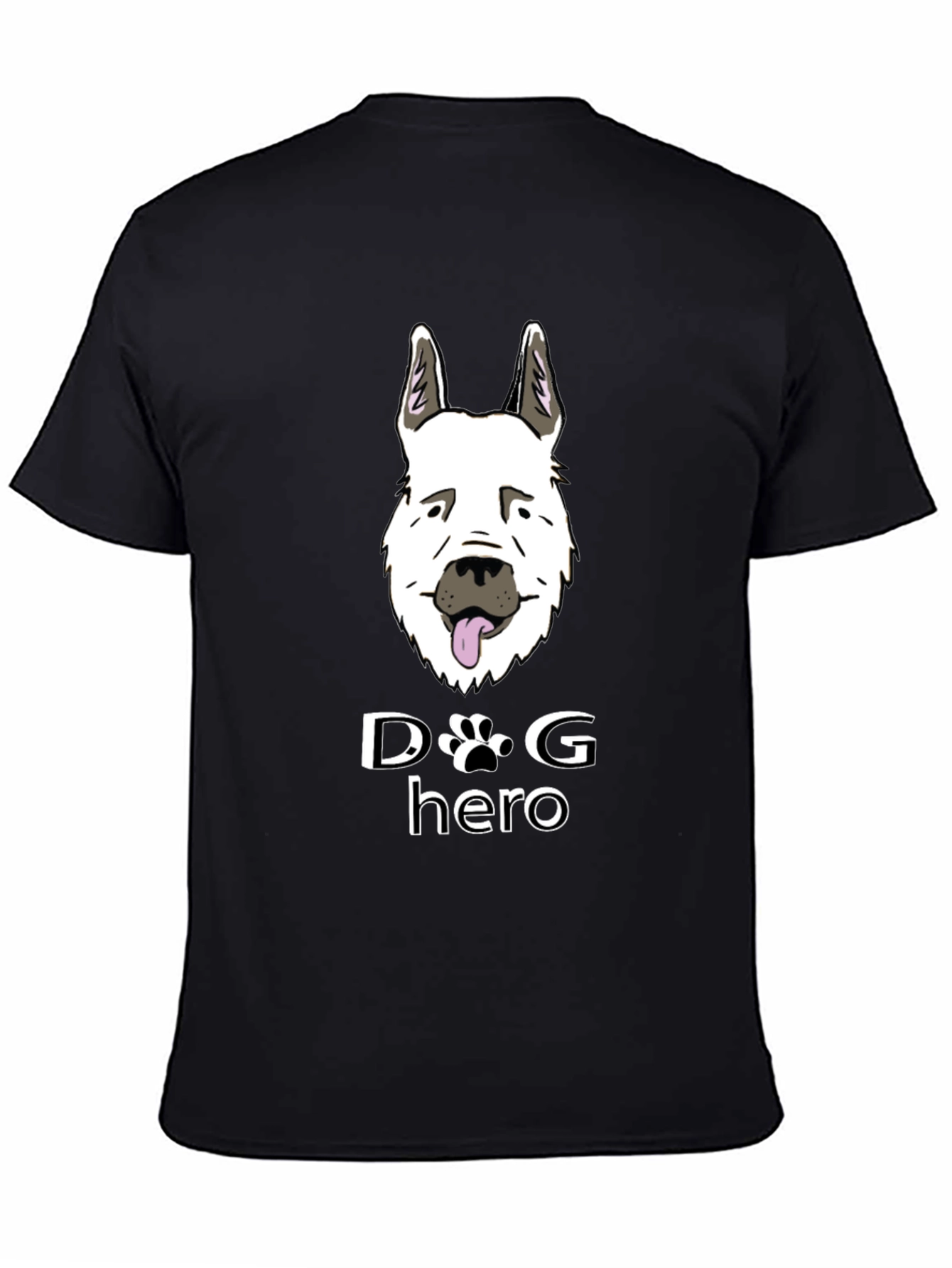 Dog Hero Graphic T-Shirt - Black Cotton Tee