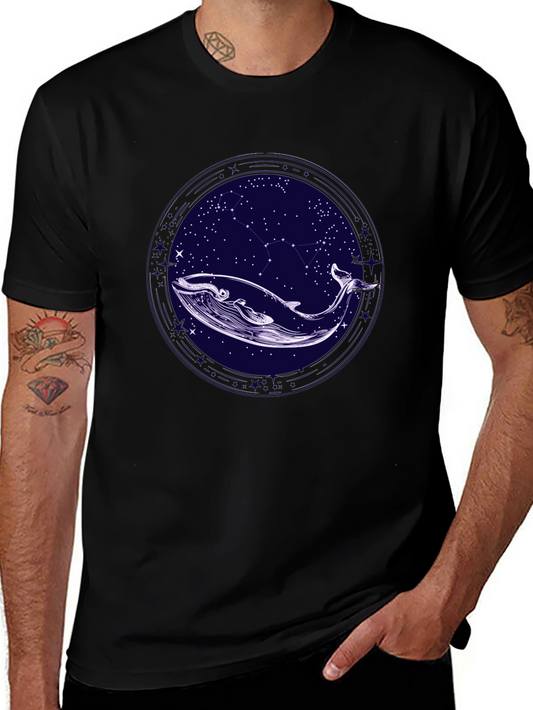 Whale & Stars Graphic Tee - Stylish Comfort