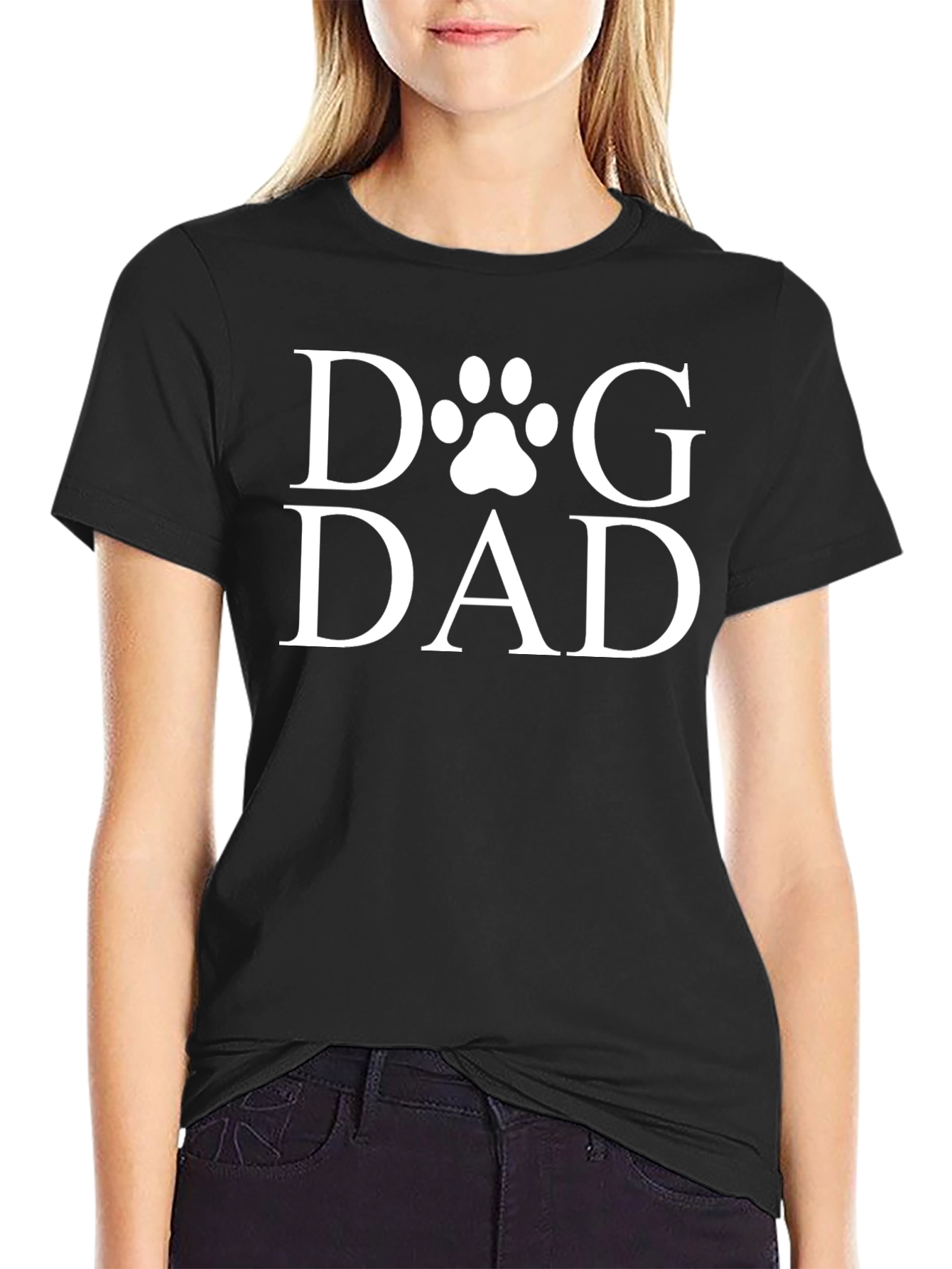 Dog Dad Graphic Tee - Paw Print Design