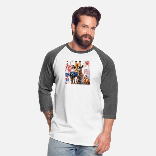 4th of July giraffe photographer t-shirt