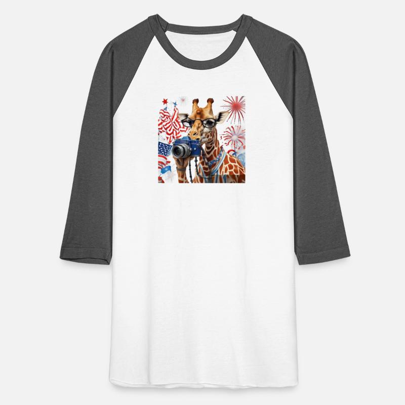 4th of July giraffe photographer t-shirt
