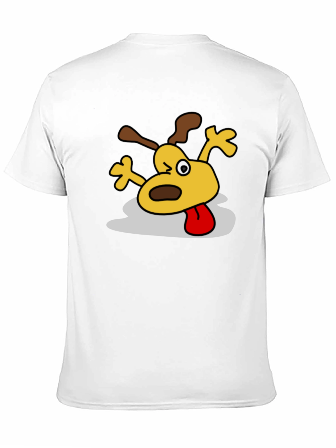 Cartoon Dog Graphic Black T-Shirt