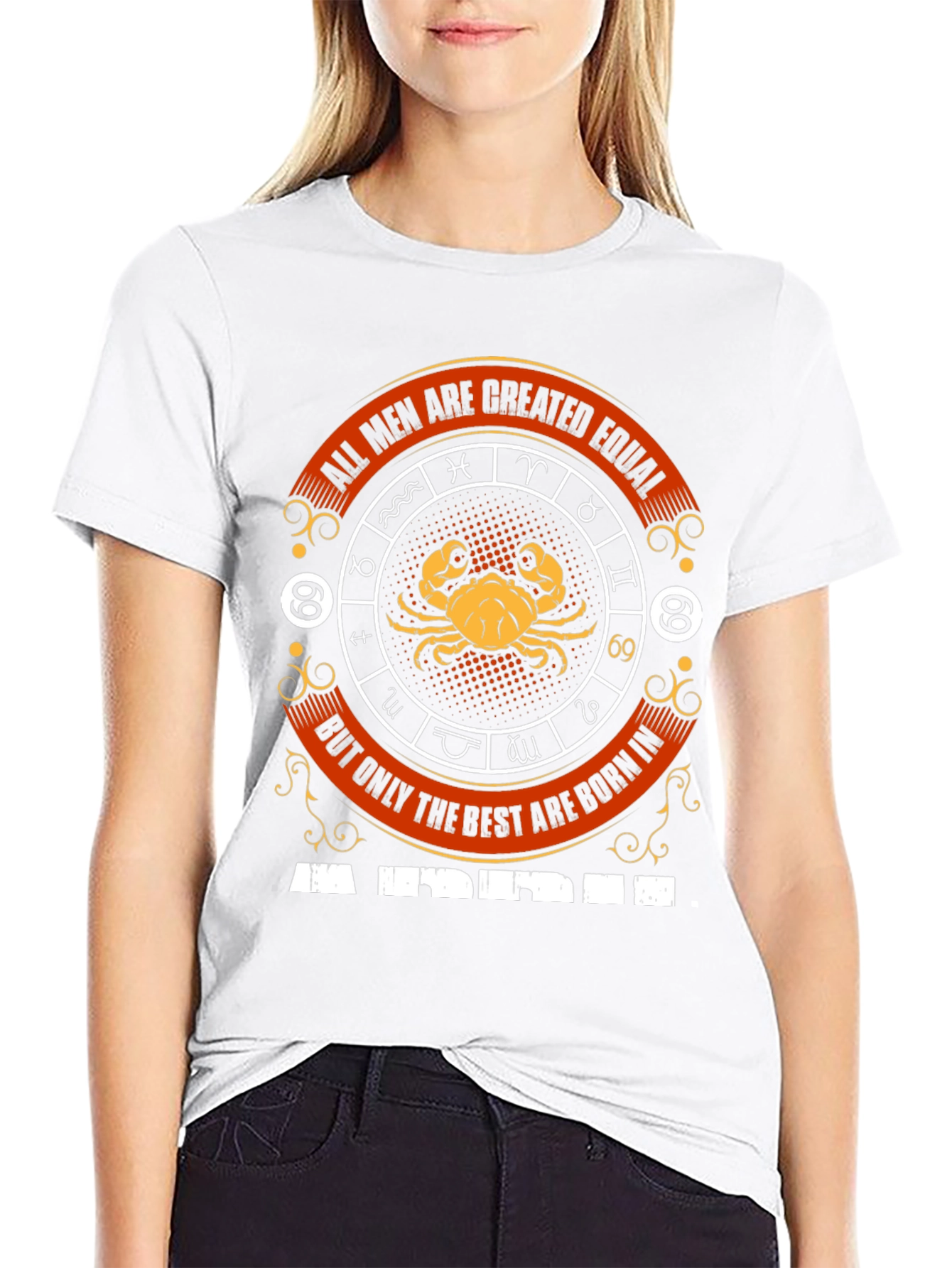 Cancer Zodiac T-Shirt - All Men Created Equal Design