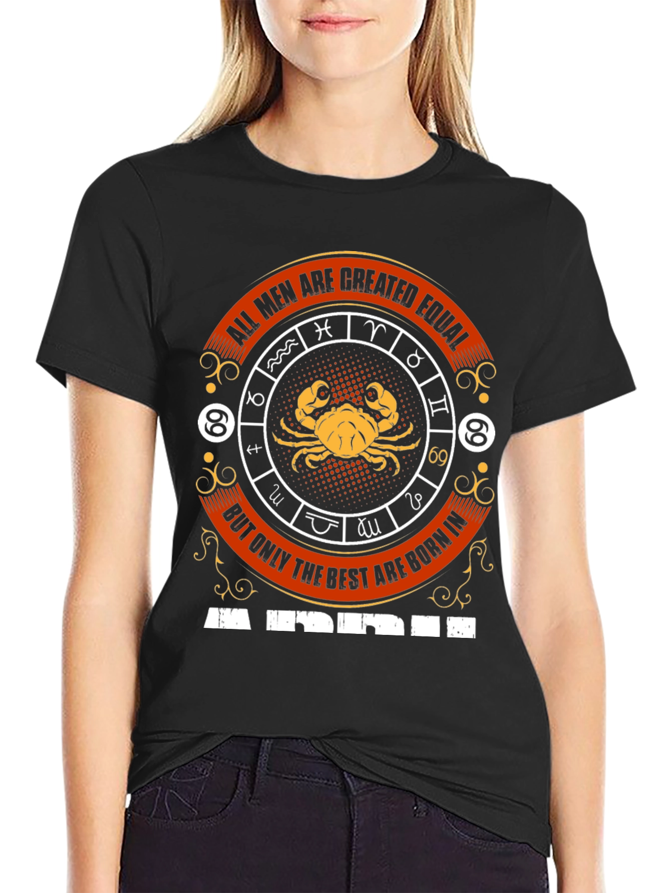 Cancer Zodiac T-Shirt - All Men Created Equal Design