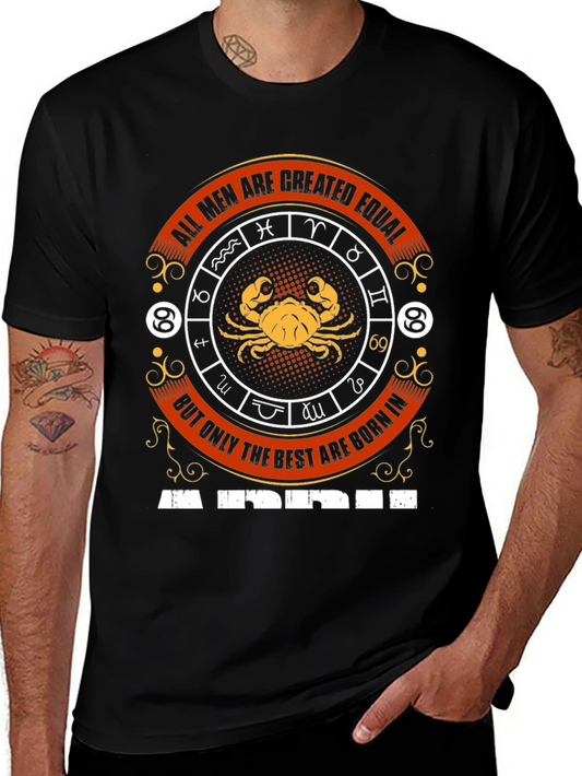 Cancer Zodiac T-Shirt - All Men Created Equal Design