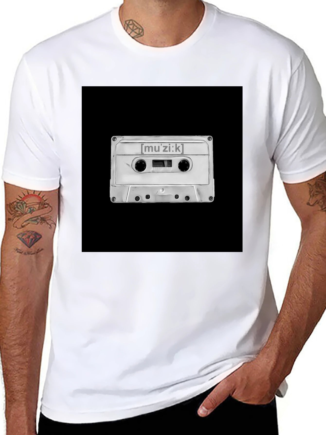 Retro Muzi:k Cassette Graphic T-Shirt