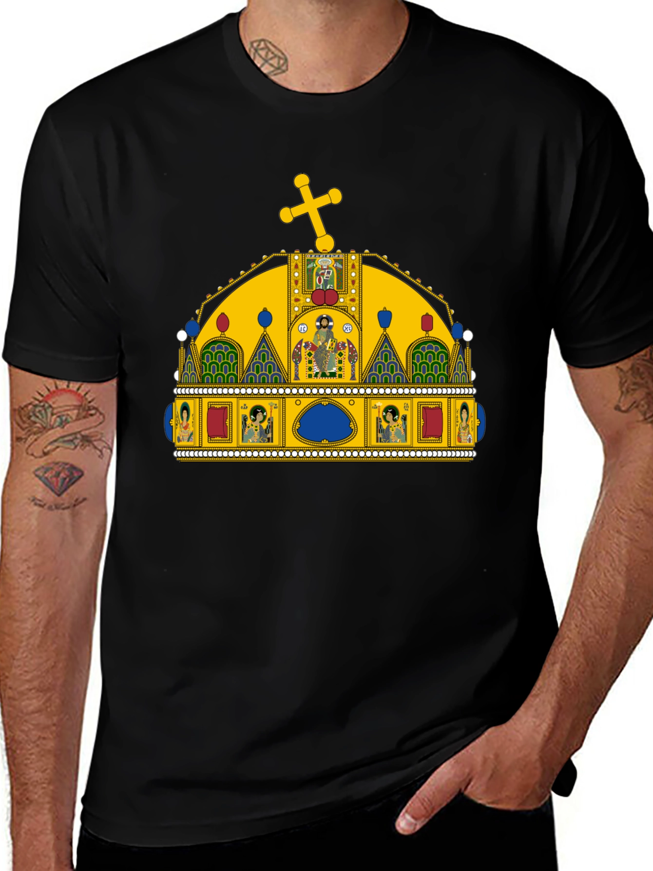 Crown Graphic Tee - Black