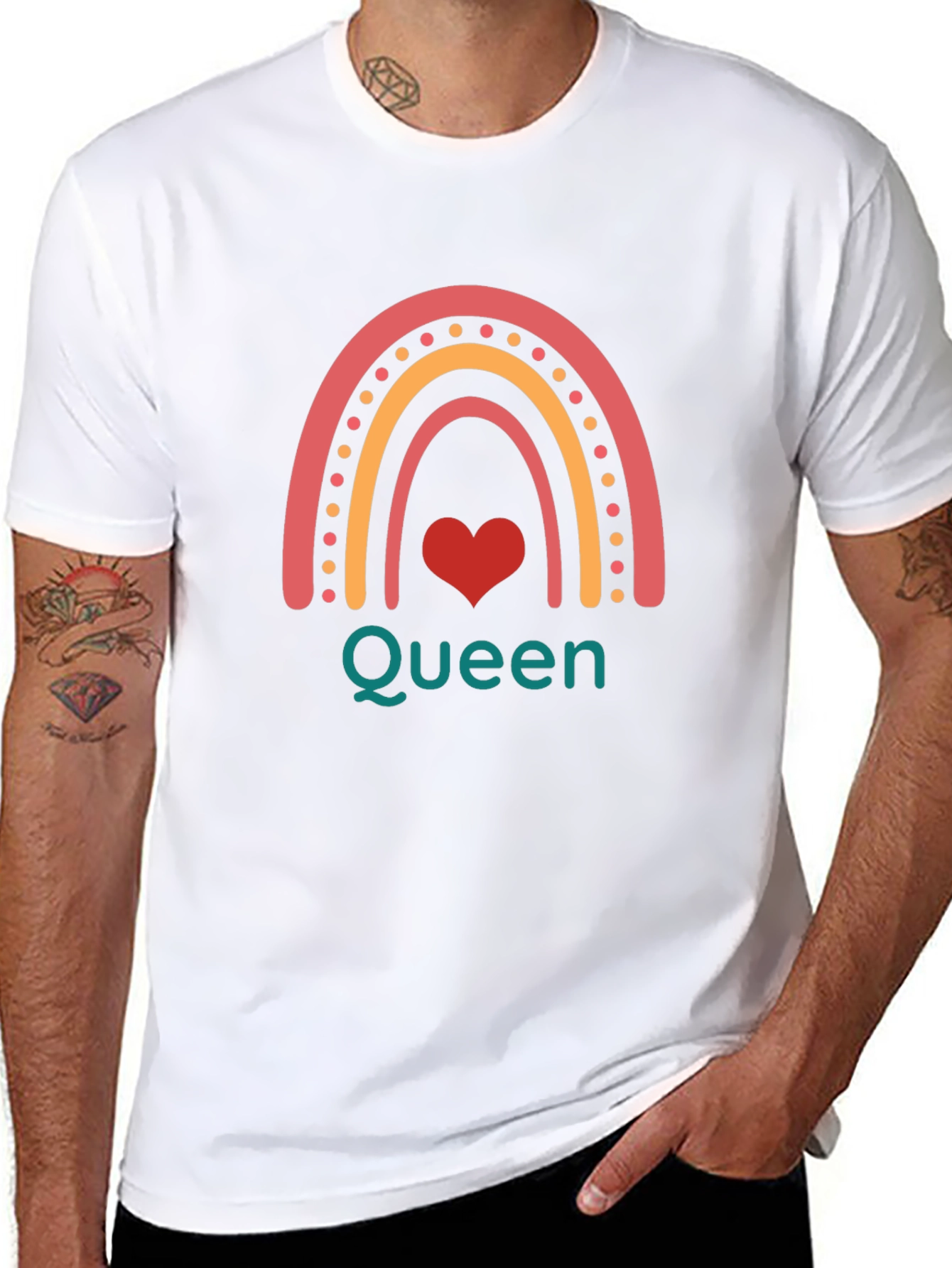 Queen Rainbow Graphic Tee - Trendy Casual Wear