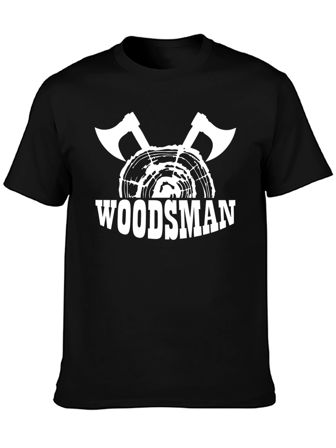 Woodsman Graphic T-Shirt - Axe & Tree Ring Design