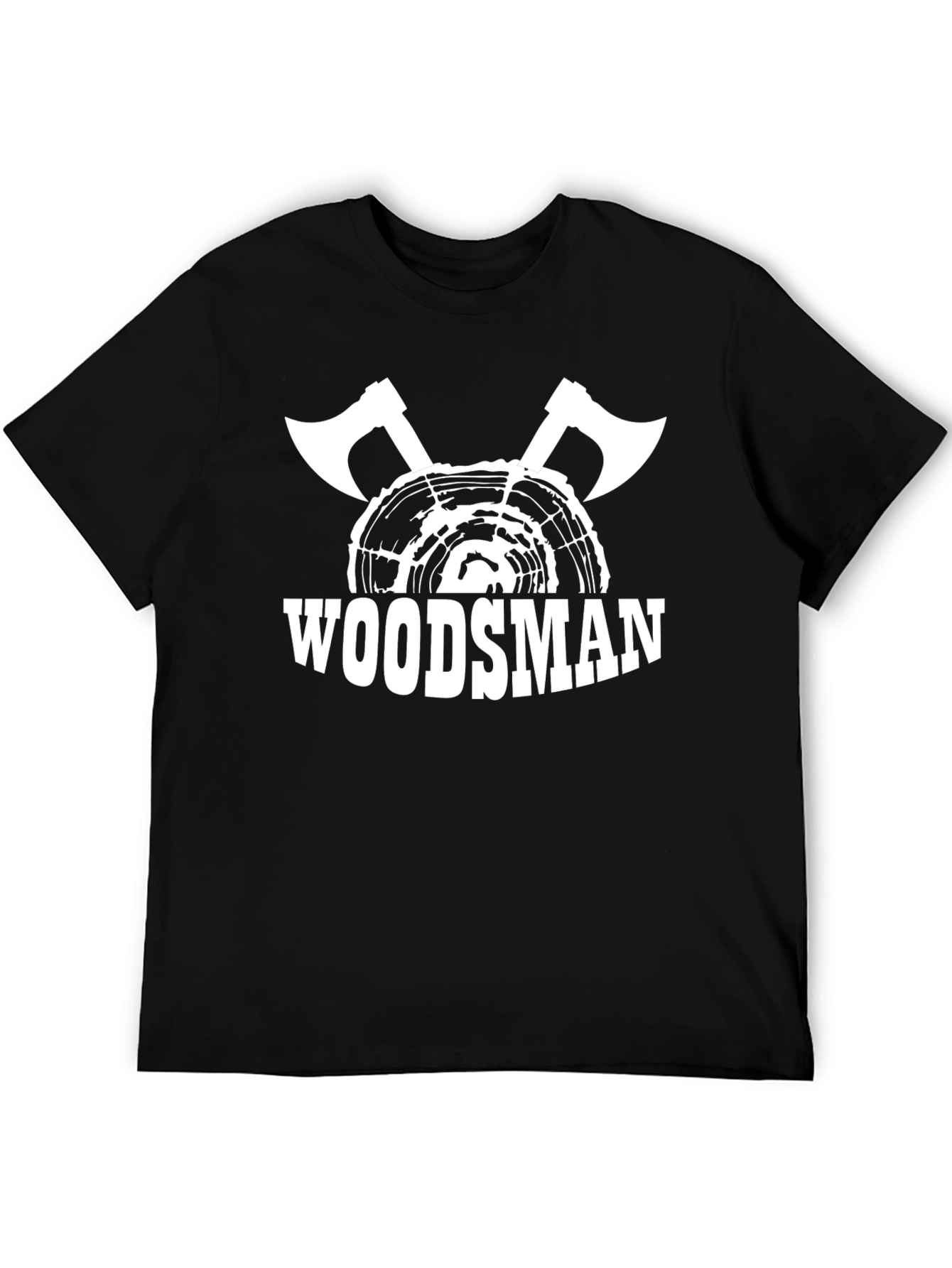 Woodsman Graphic T-Shirt - Axe & Tree Ring Design