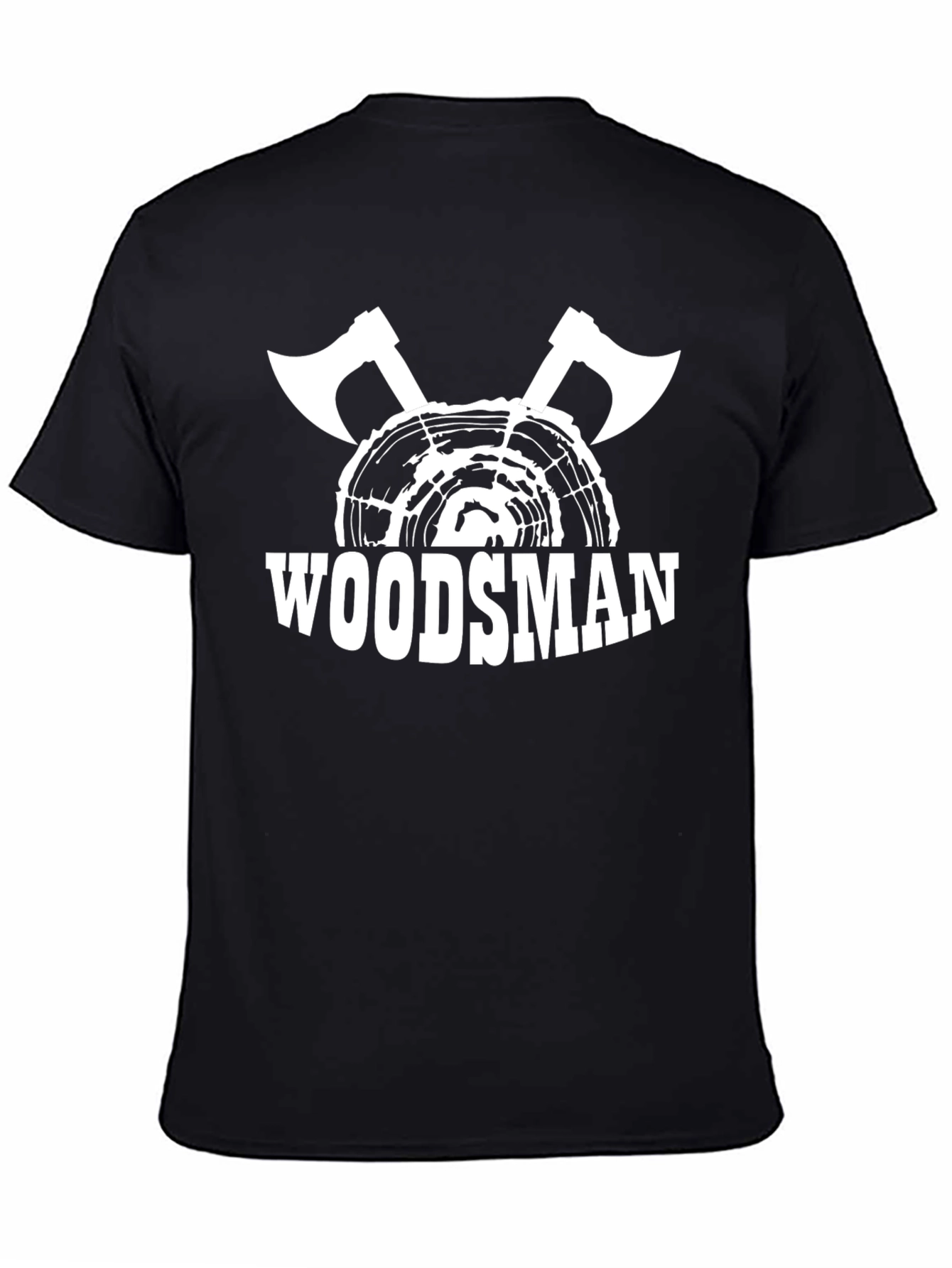 Woodsman Graphic T-Shirt - Axe & Tree Ring Design