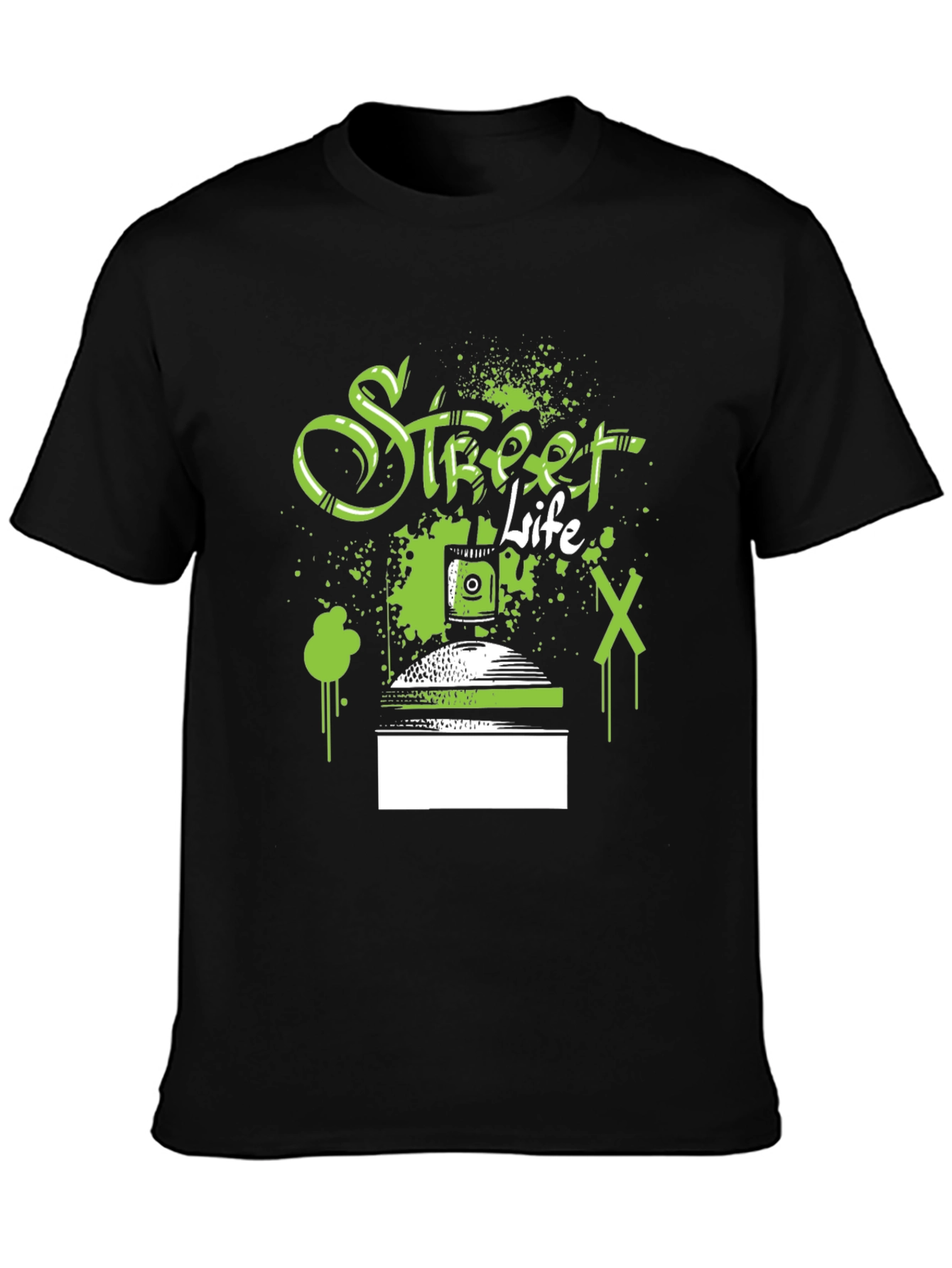 Street Life Spray Paint Graphic T-Shirt