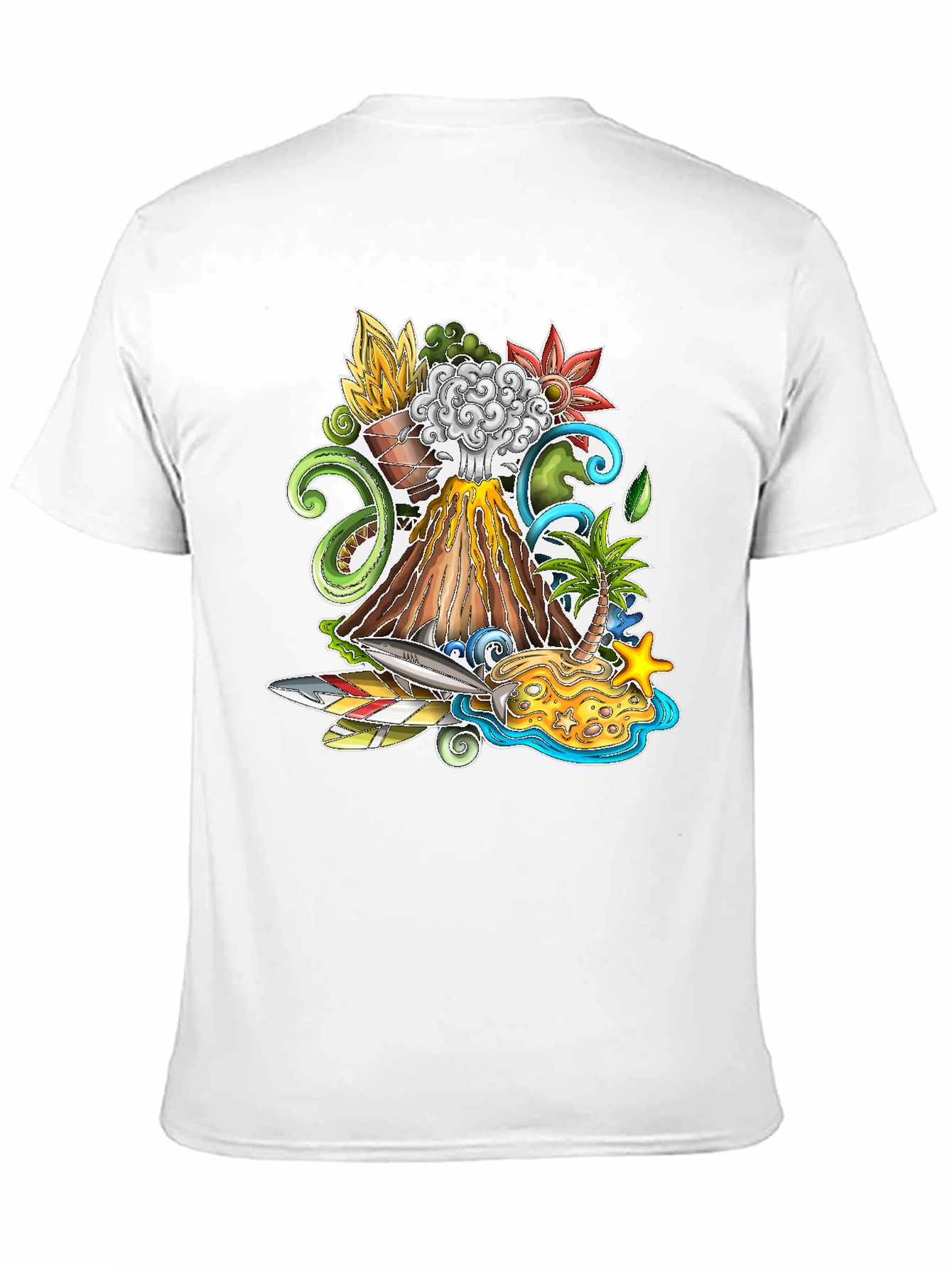 Volcano Island Graphic T-Shirt
