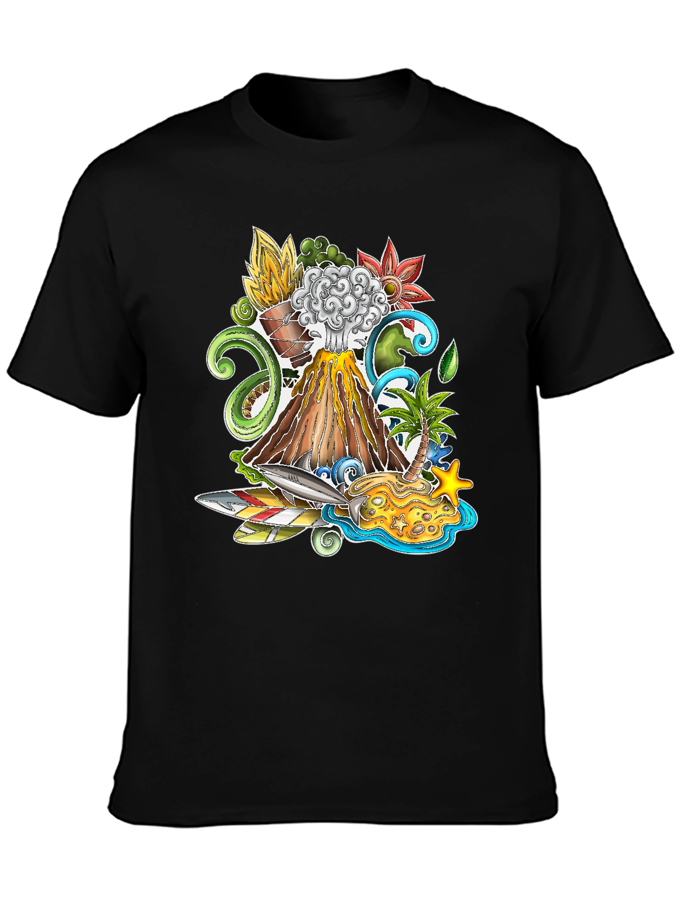 Volcano Island Graphic T-Shirt