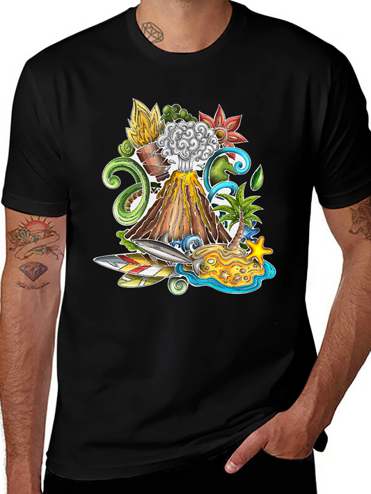 Volcano Island Graphic T-Shirt