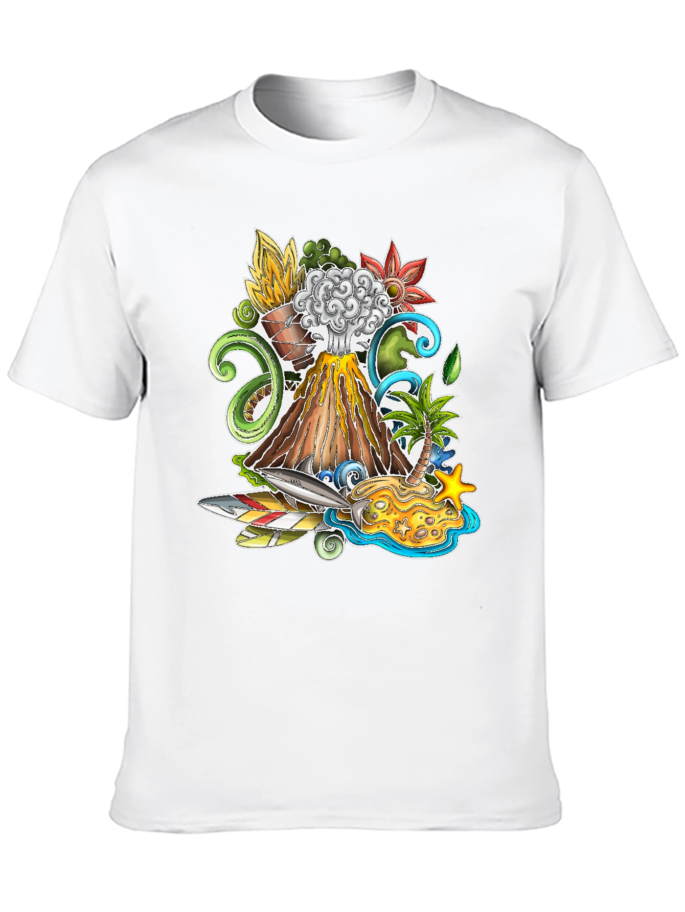 Volcano Island Graphic T-Shirt