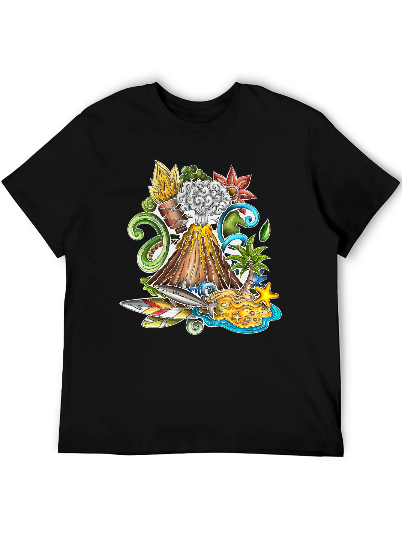 Volcano Island Graphic T-Shirt