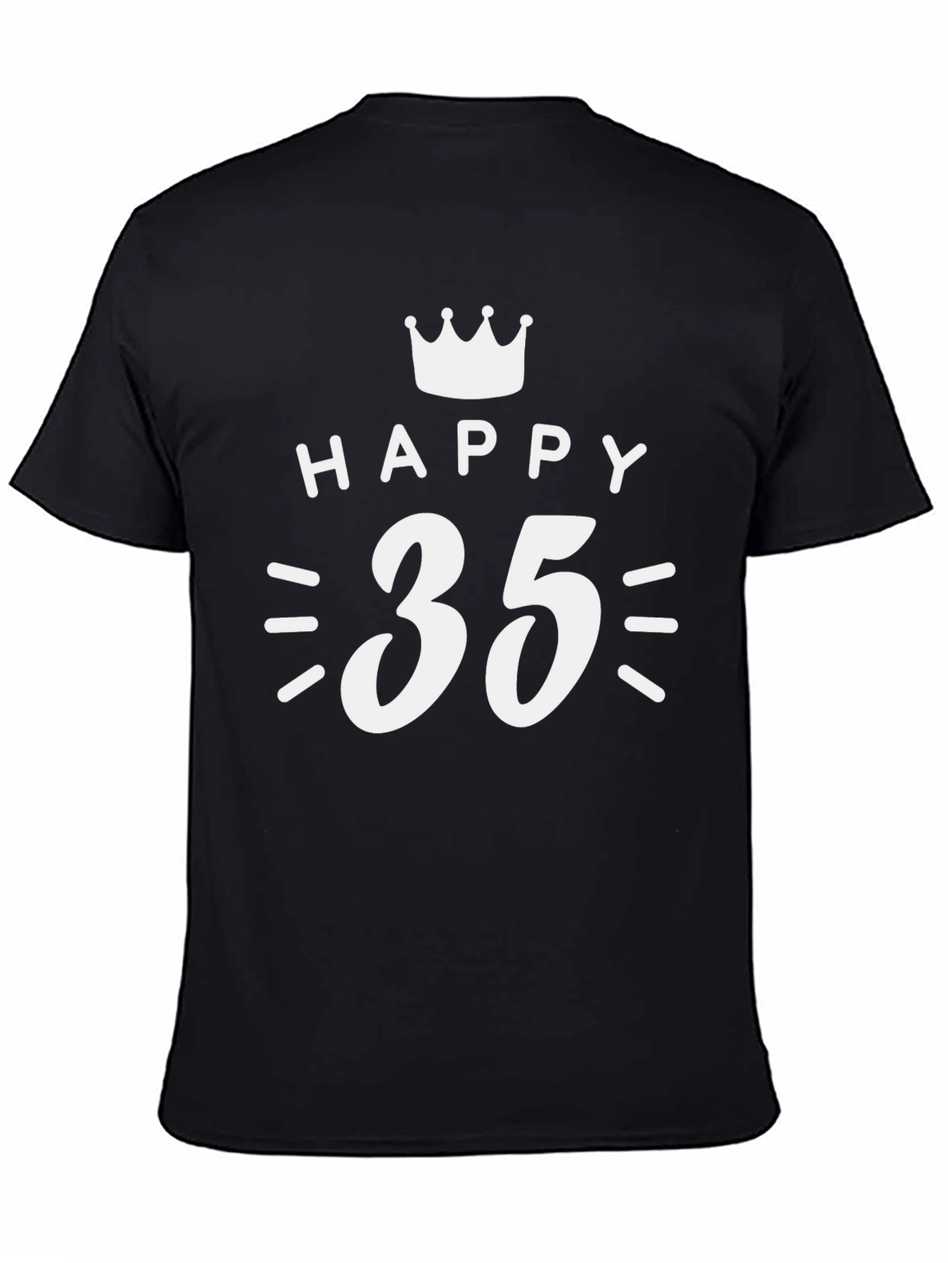 Happy 35th Birthday T-Shirt - Crown Design
