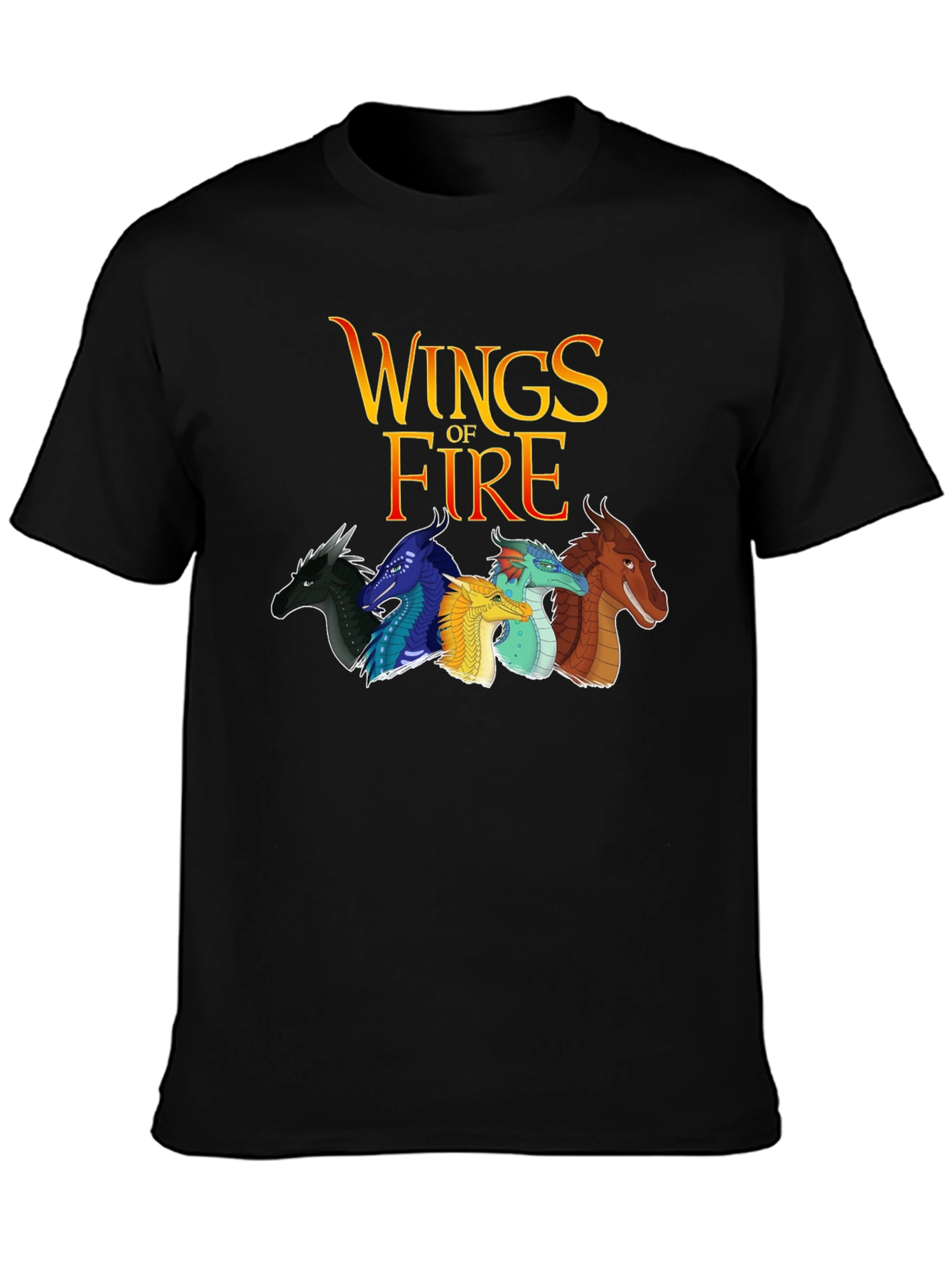 Wings of Fire Graphic Tee - Black Cotton Shirt