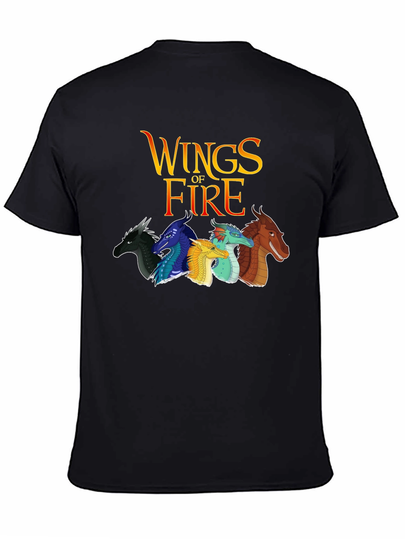 Wings of Fire Graphic Tee - Black Cotton Shirt