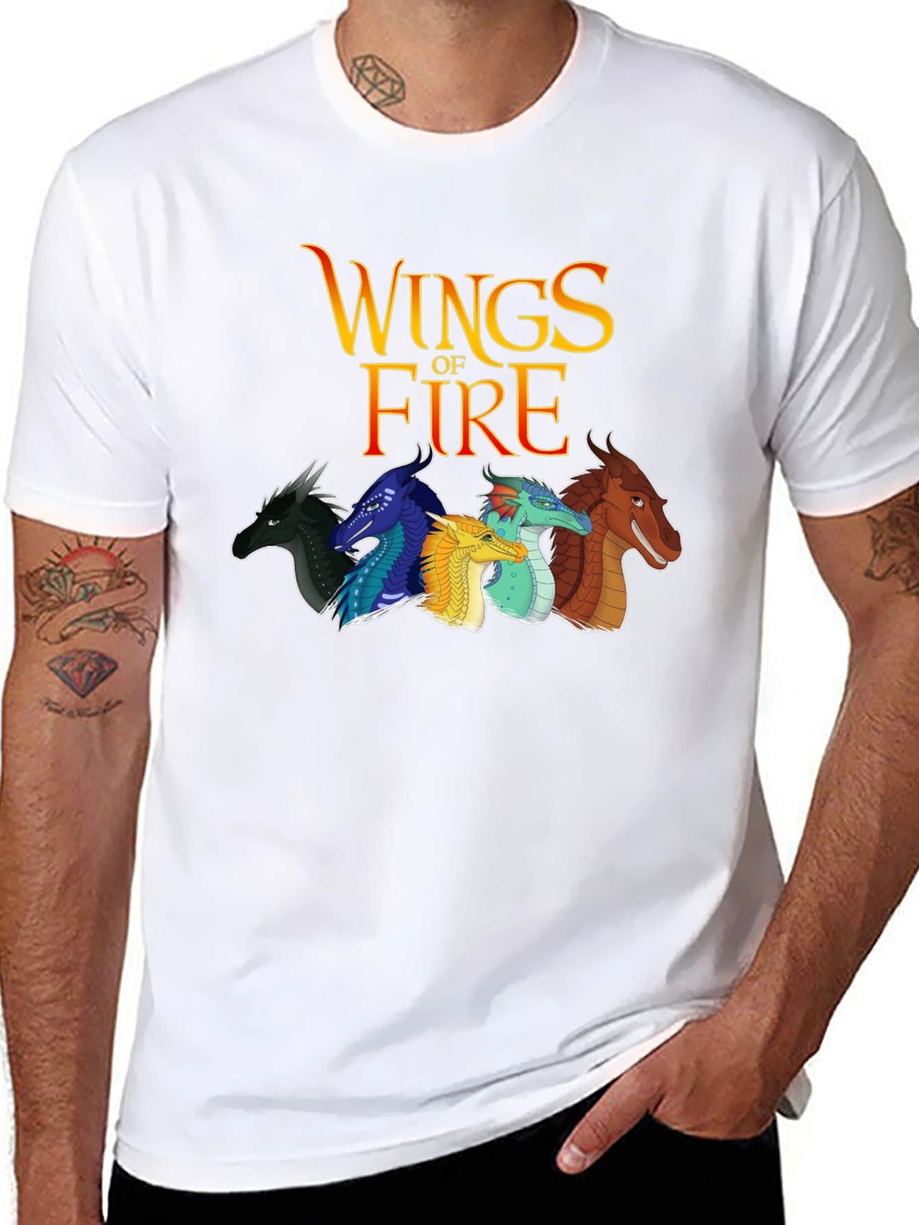 Wings of Fire Graphic Tee - Black Cotton Shirt