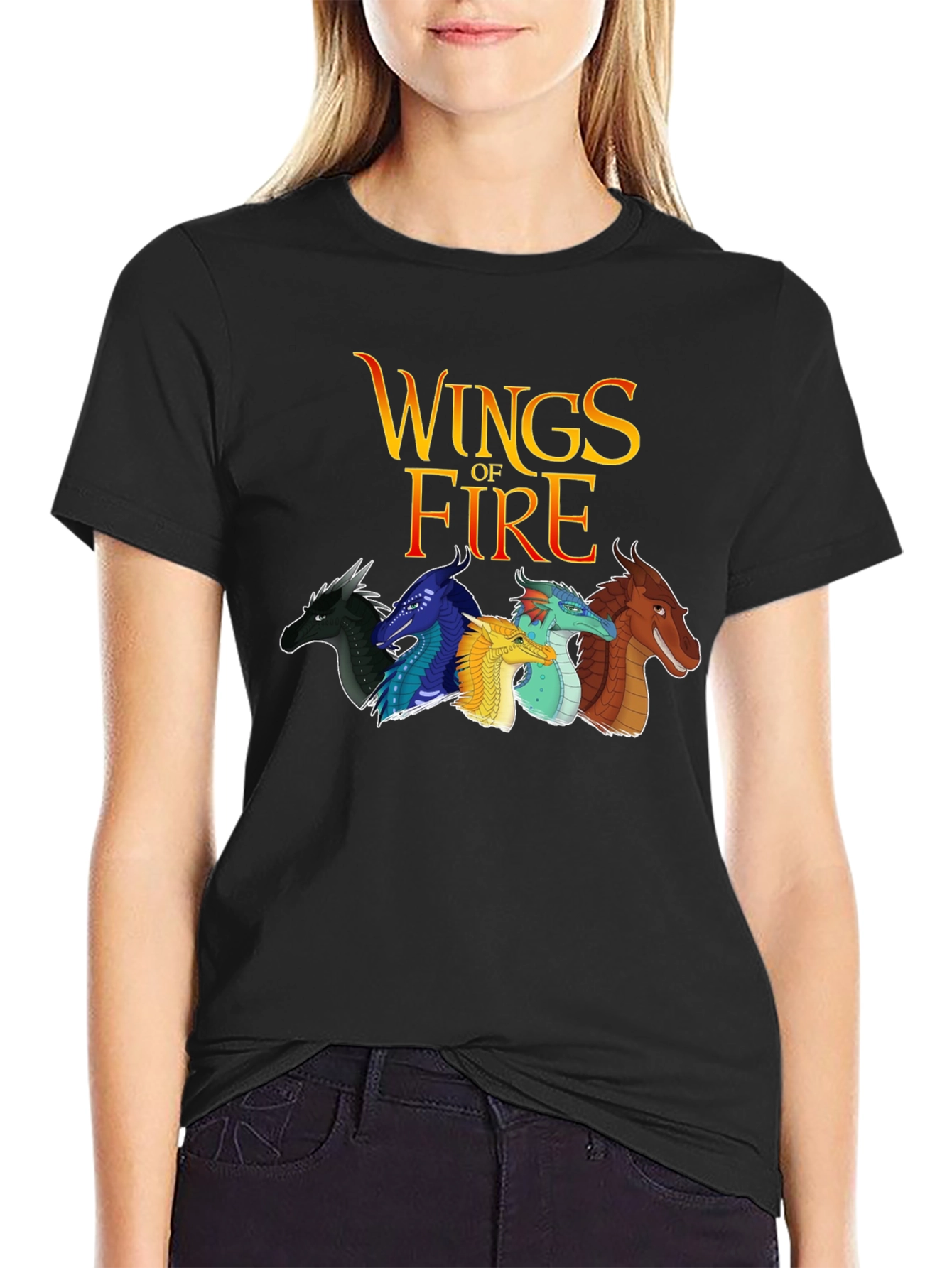 Wings of Fire Graphic Tee - Black Cotton Shirt